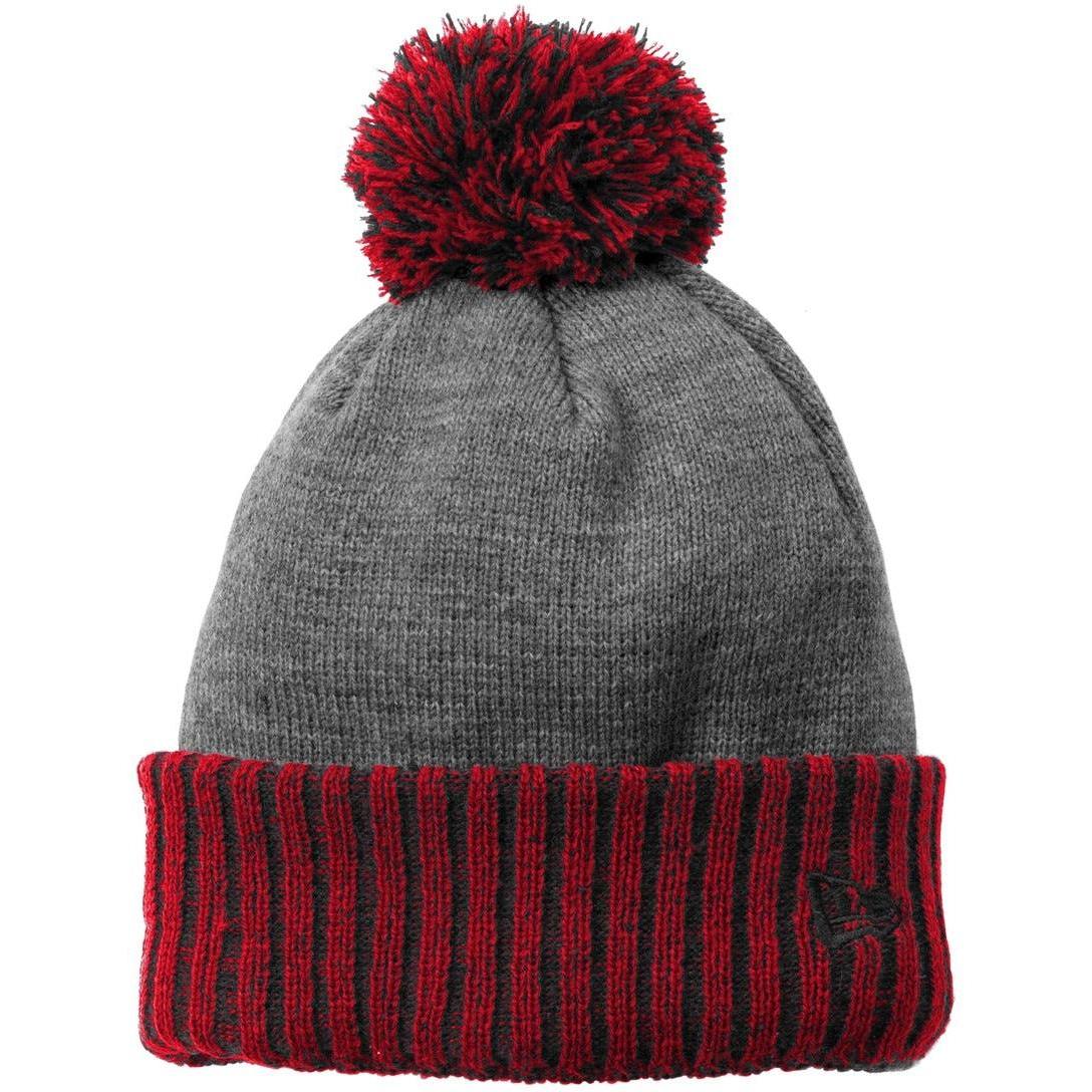 no-logo New Era Colorblock Cuffed Beanie-Headwear-New Era-Scarlet/ Heather Grey-OSFA-Thread Logic