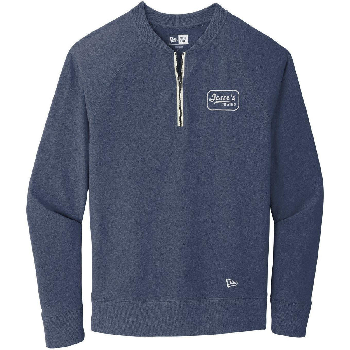 no-logo New Era Sueded Cotton Blend 1/4-Zip Pullover-Quarter Zips-New Era-Thread Logic