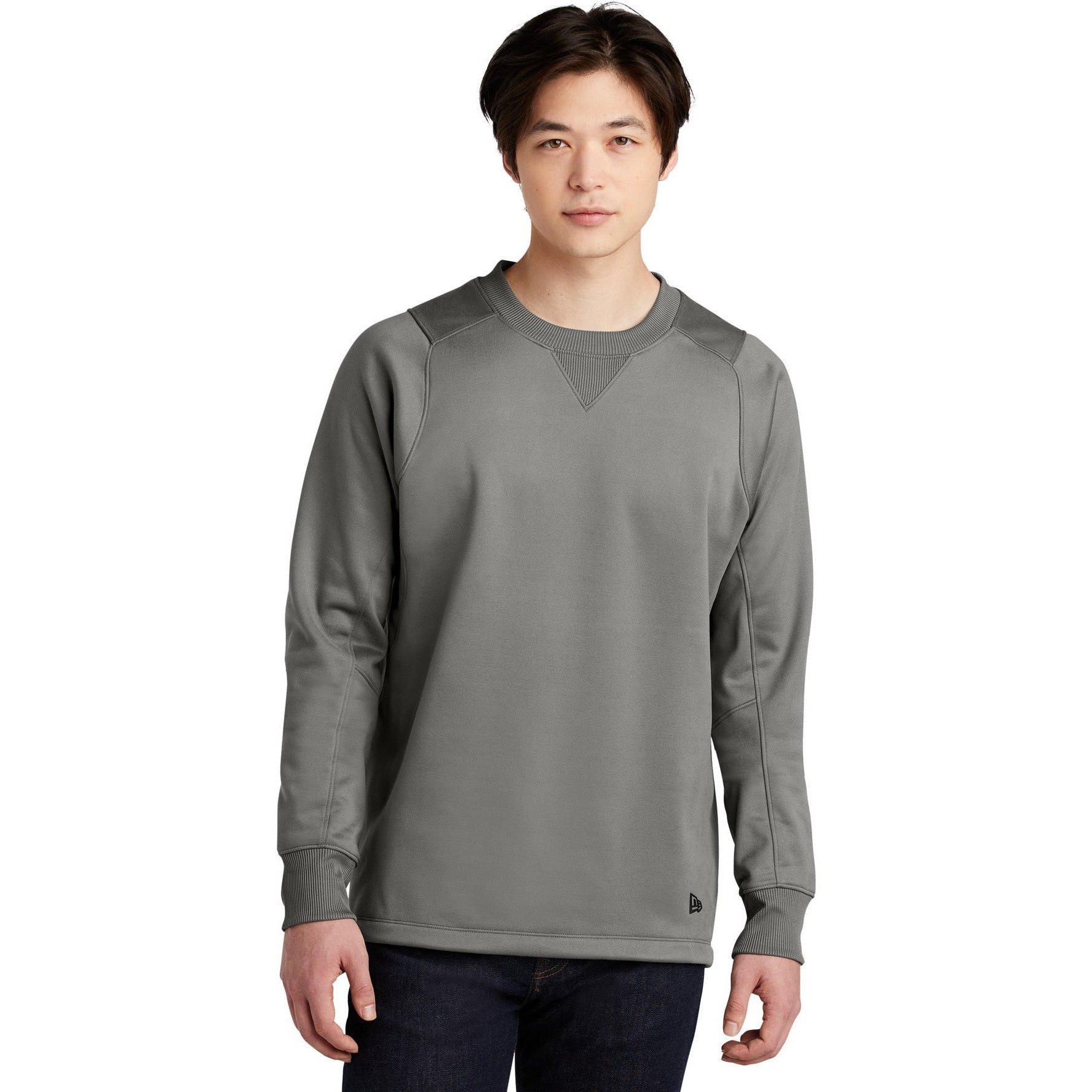 no-logo CLOSEOUT - New Era Venue Fleece Crew-New Era-Shadow Grey-L-Thread Logic