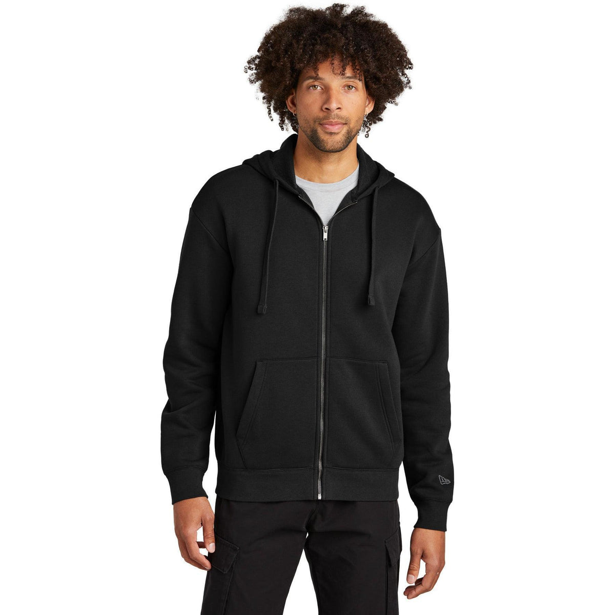 no-logo New Era Heritage Fleece Full-Zip Hoodie-New Era-Thread Logic