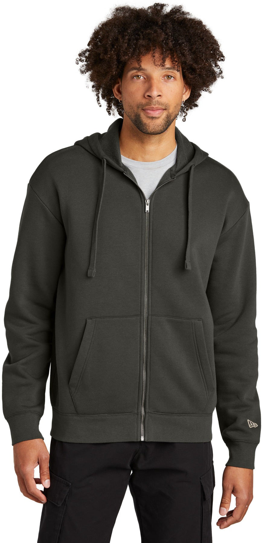 no-logo New Era Heritage Fleece Full-Zip Hoodie-New Era-Thread Logic