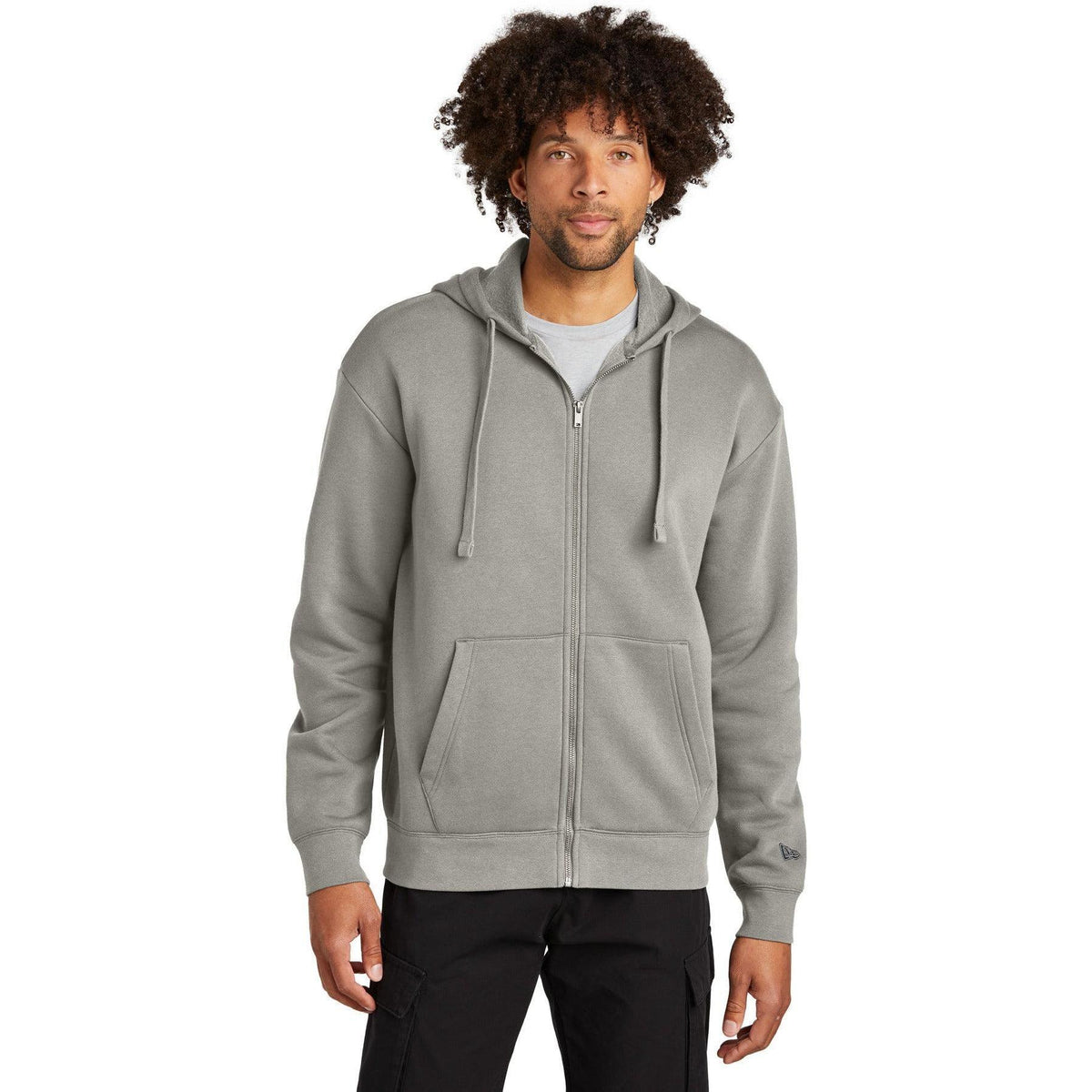 no-logo New Era Heritage Fleece Full-Zip Hoodie-New Era-Thread Logic