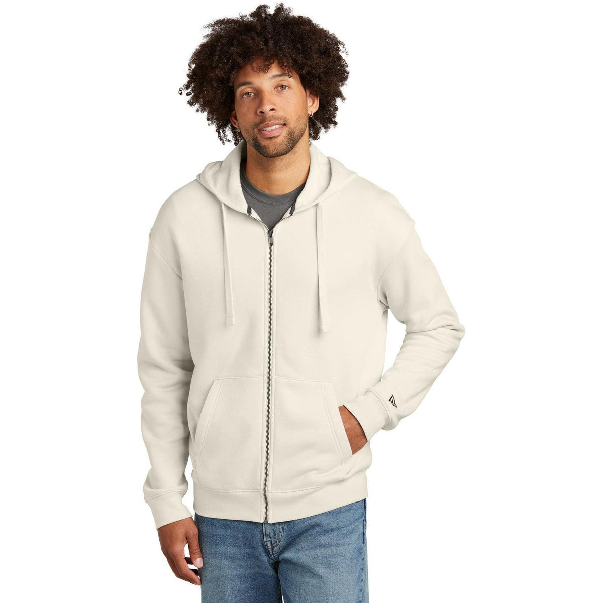 no-logo New Era Heritage Fleece Full-Zip Hoodie-New Era-Thread Logic