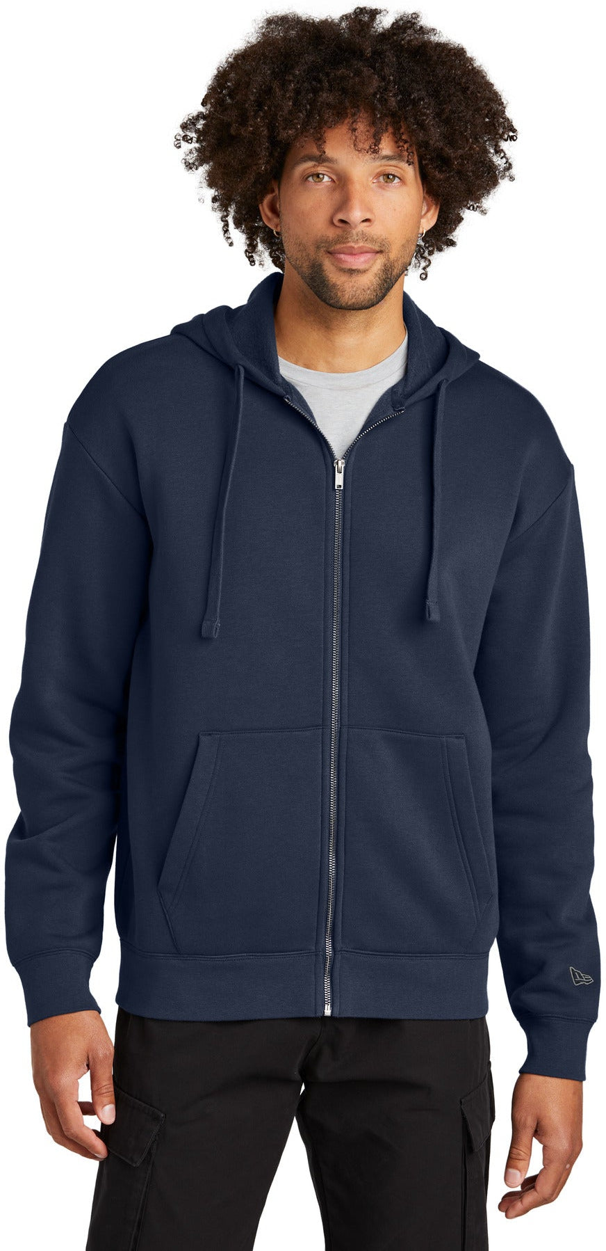 no-logo New Era Heritage Fleece Full-Zip Hoodie-New Era-Thread Logic