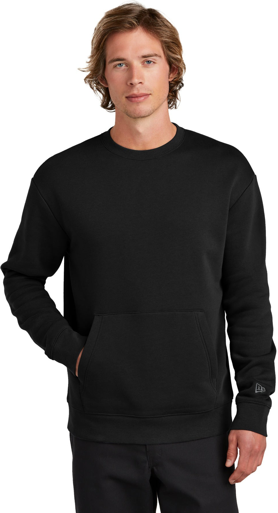 no-logo New Era Heritage Fleece Pocket Crew-New Era-Thread Logic