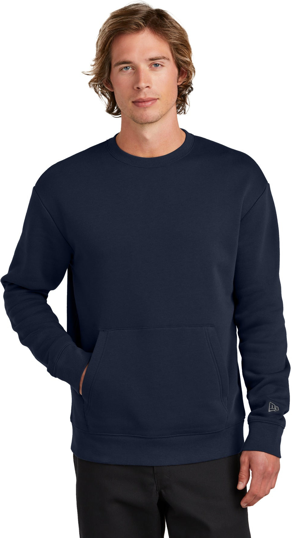 no-logo New Era Heritage Fleece Pocket Crew-New Era-Thread Logic