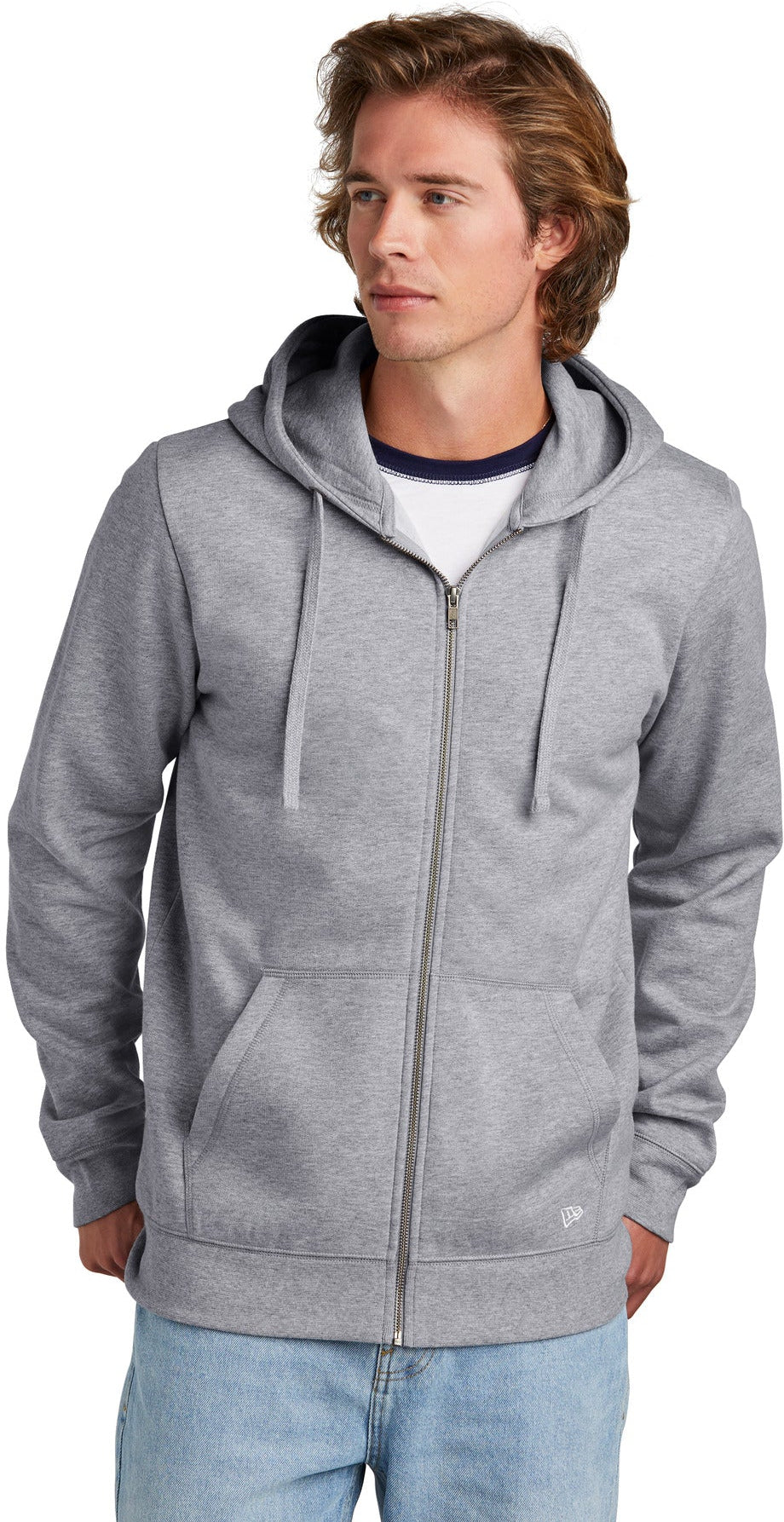 no-logo New Era Comeback Fleece Full-Zip Hoodie-New Era-Thread Logic