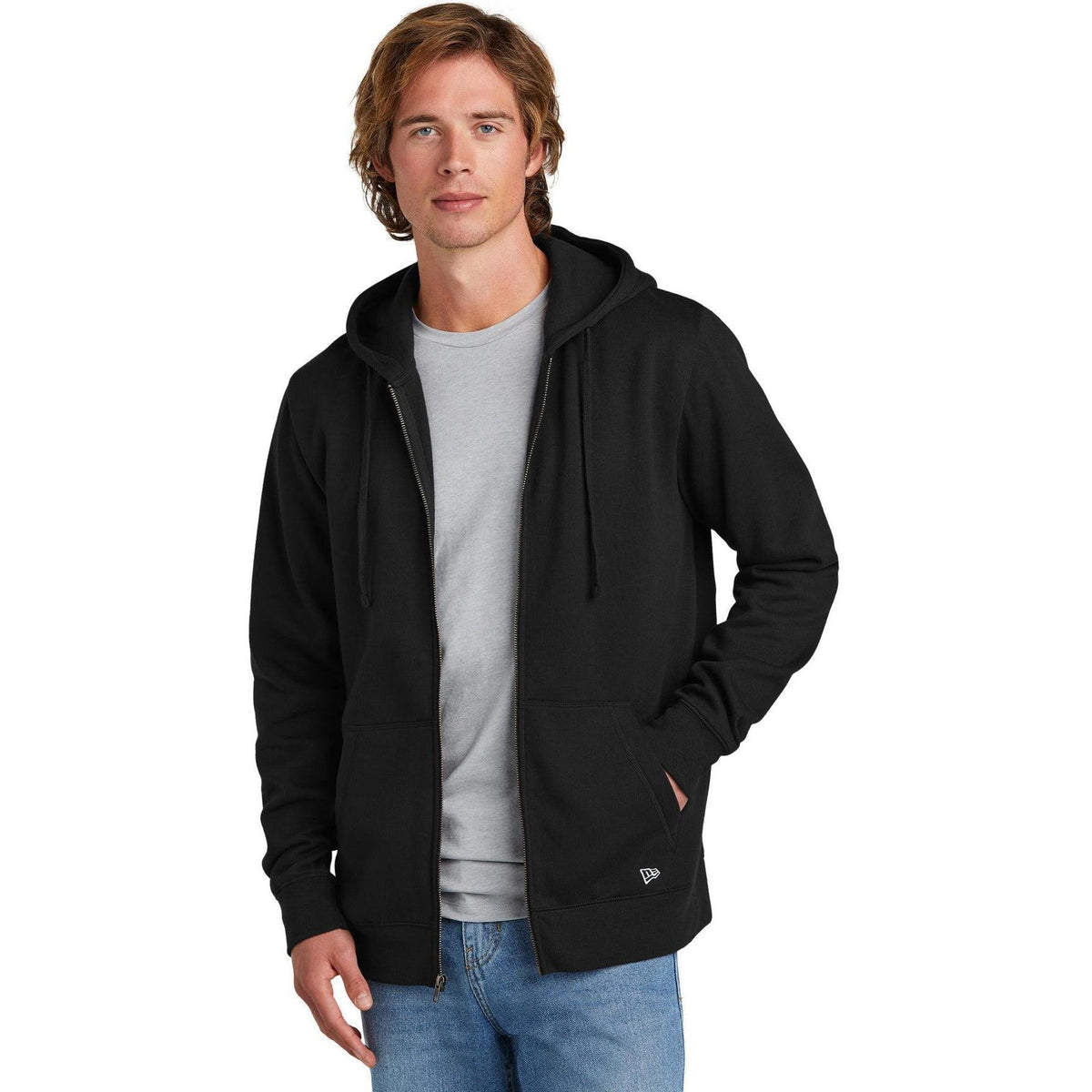 no-logo New Era Comeback Fleece Full-Zip Hoodie-New Era-Thread Logic