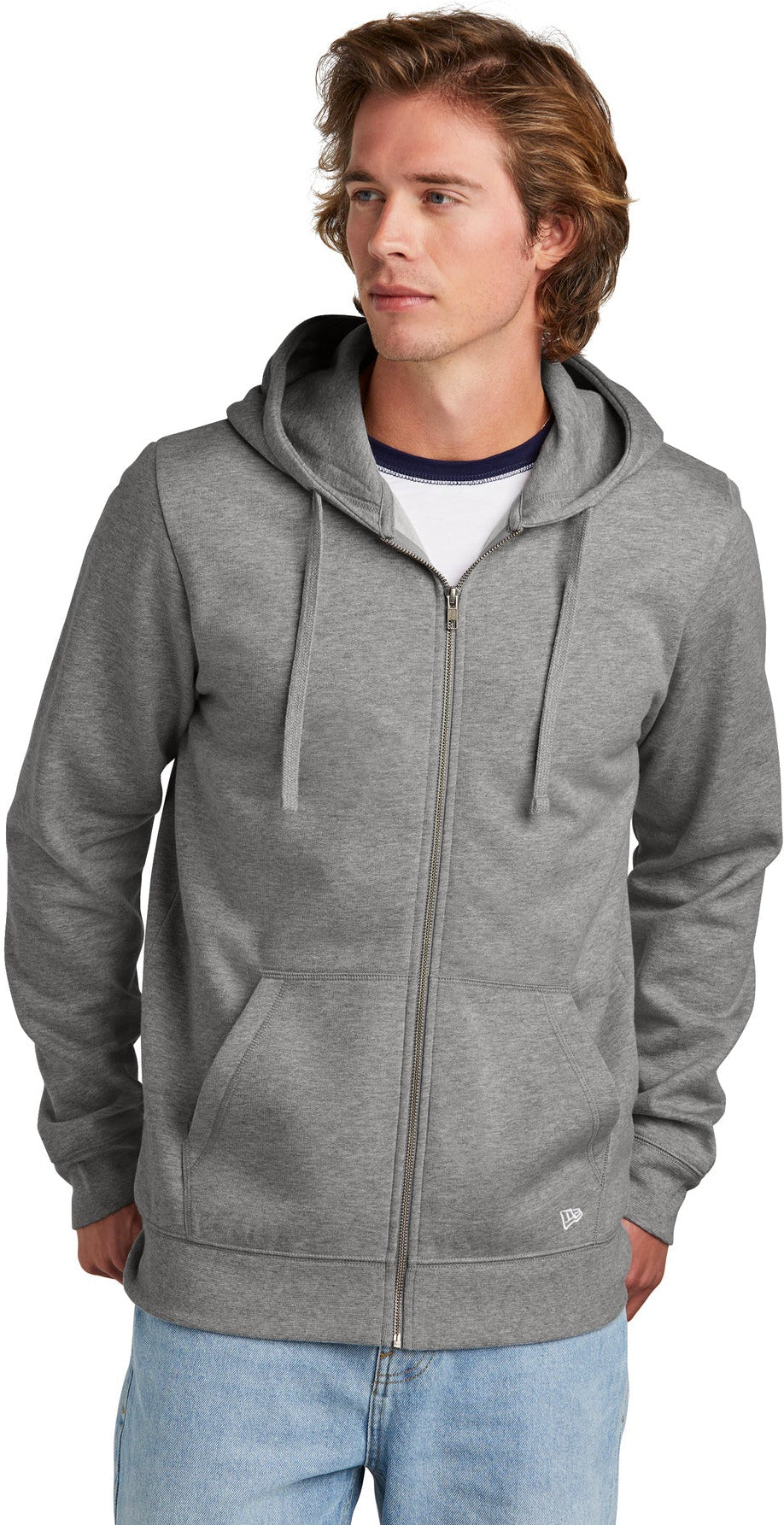 no-logo New Era Comeback Fleece Full-Zip Hoodie-New Era-Thread Logic