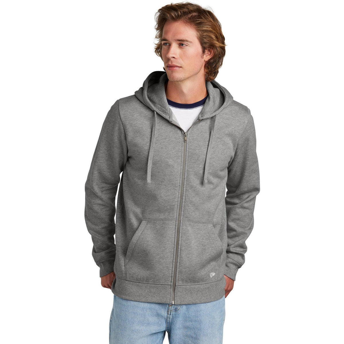 no-logo New Era Comeback Fleece Full-Zip Hoodie-New Era-Thread Logic
