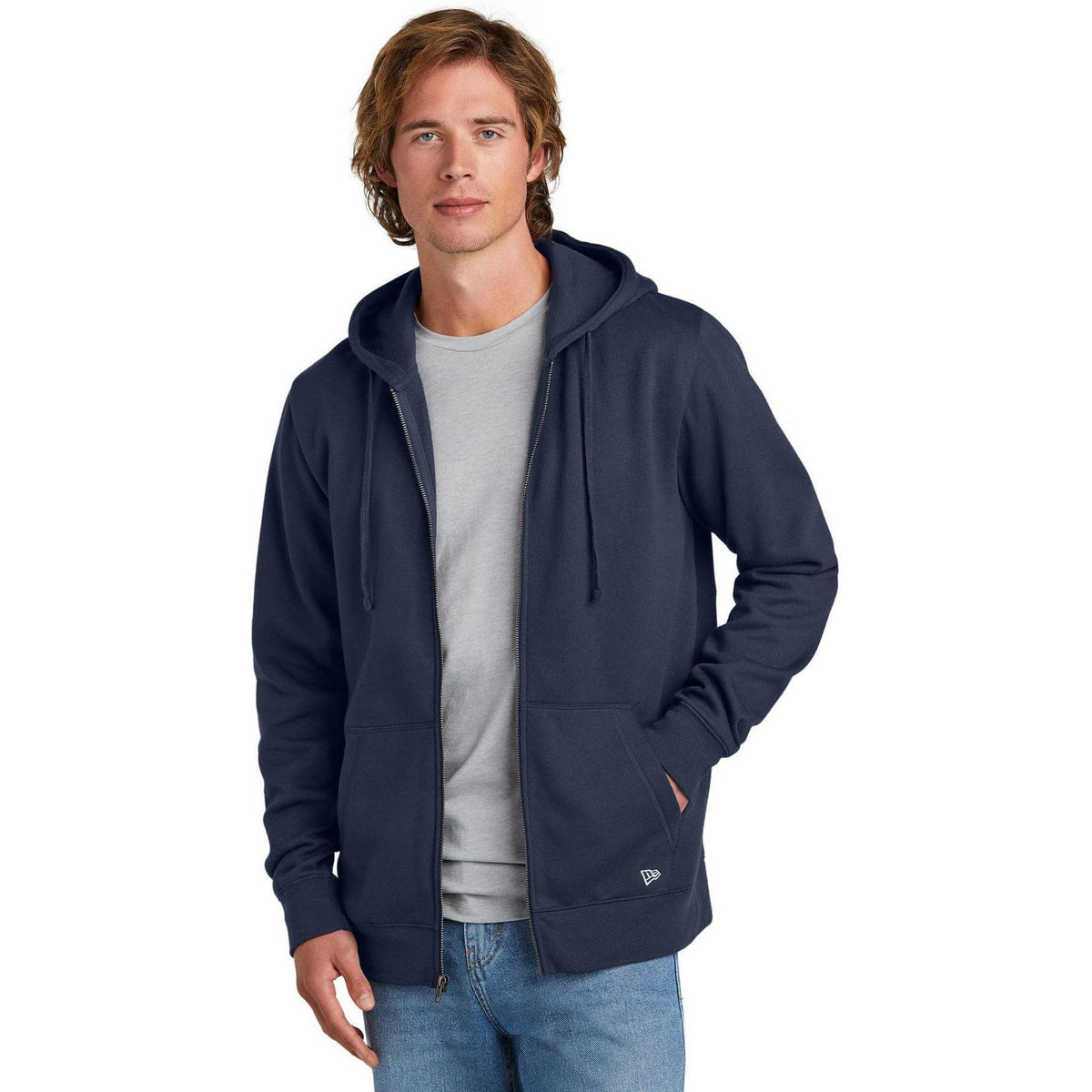 no-logo New Era Comeback Fleece Full-Zip Hoodie-New Era-Thread Logic