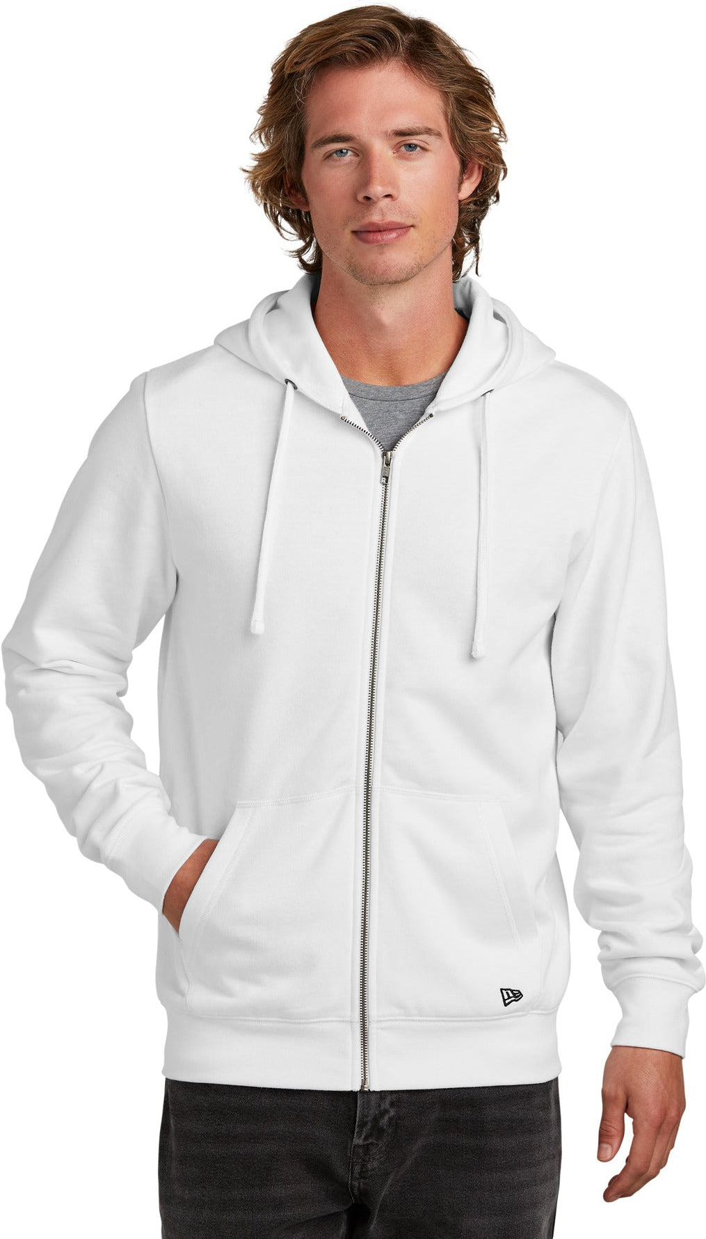 no-logo New Era Comeback Fleece Full-Zip Hoodie-New Era-Thread Logic