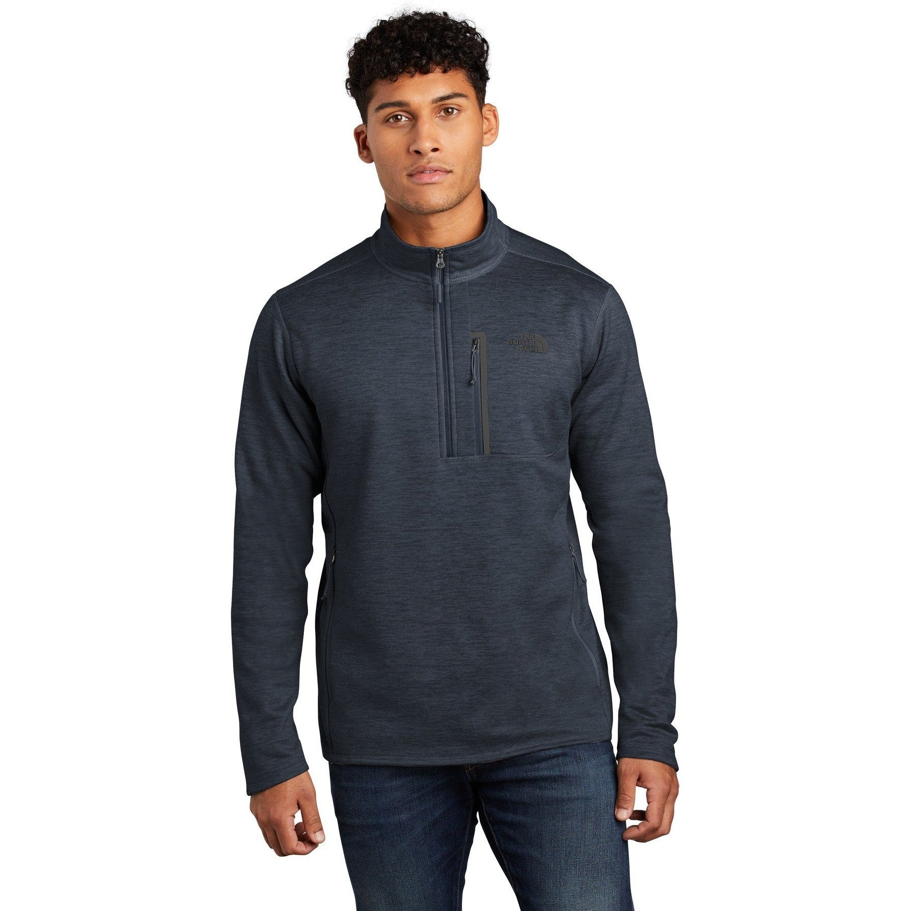 no-logo CLOSEOUT - The North Face Skyline 1/2-Zip Fleece-The North Face-Urban Navy Heather-S-Thread Logic
