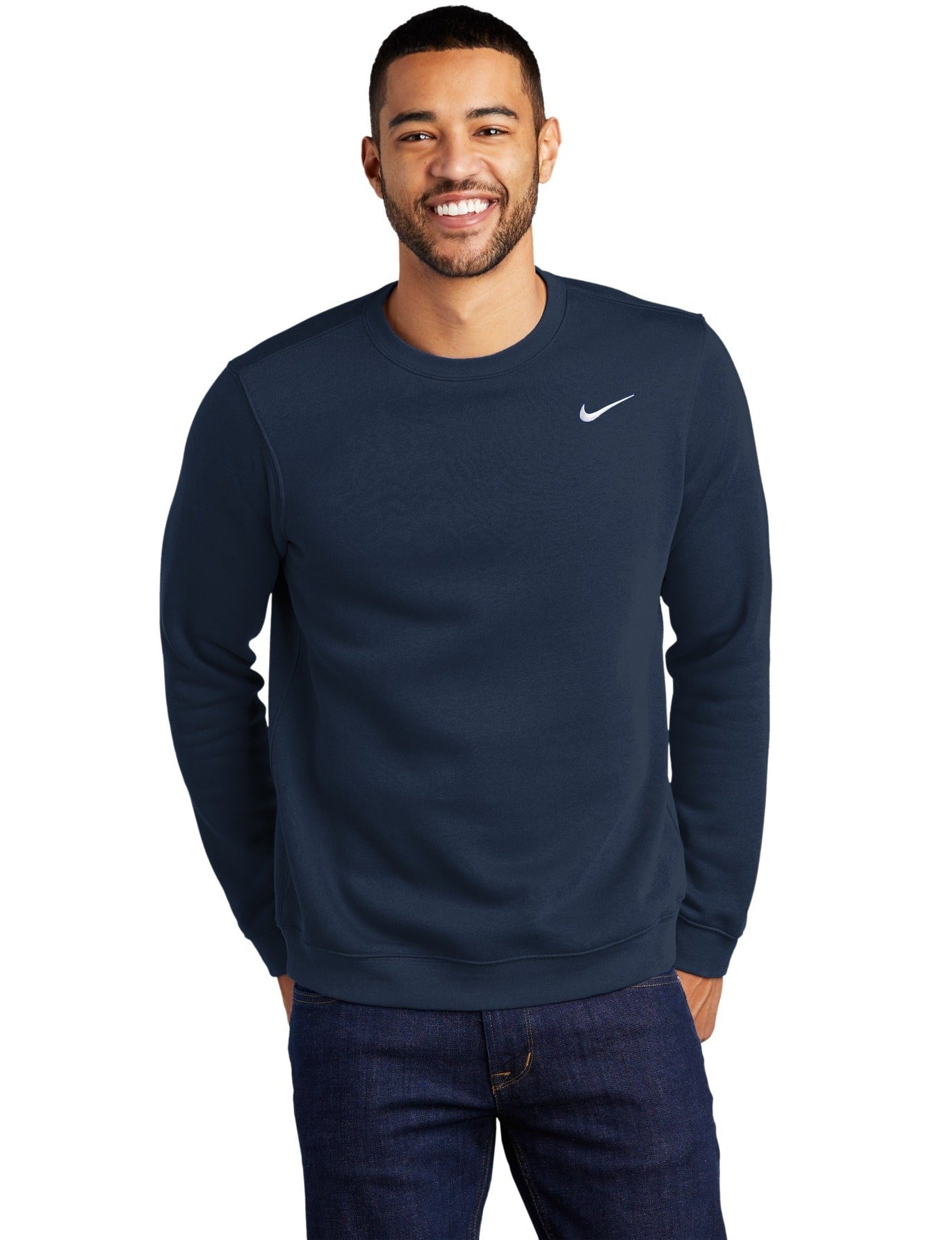 no-logo NIKE Club Fleece Crew-Regular-NIKE-Navy-S-Thread Logic