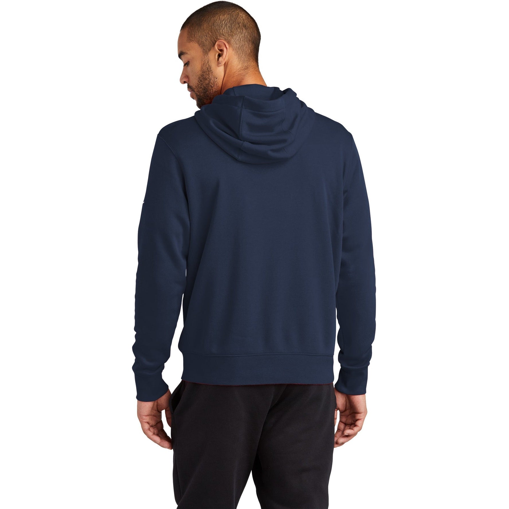 no-logo NIKE Club Fleece Sleeve Swoosh Full-Zip Hoodie-Apparel-NIKE-Thread Logic