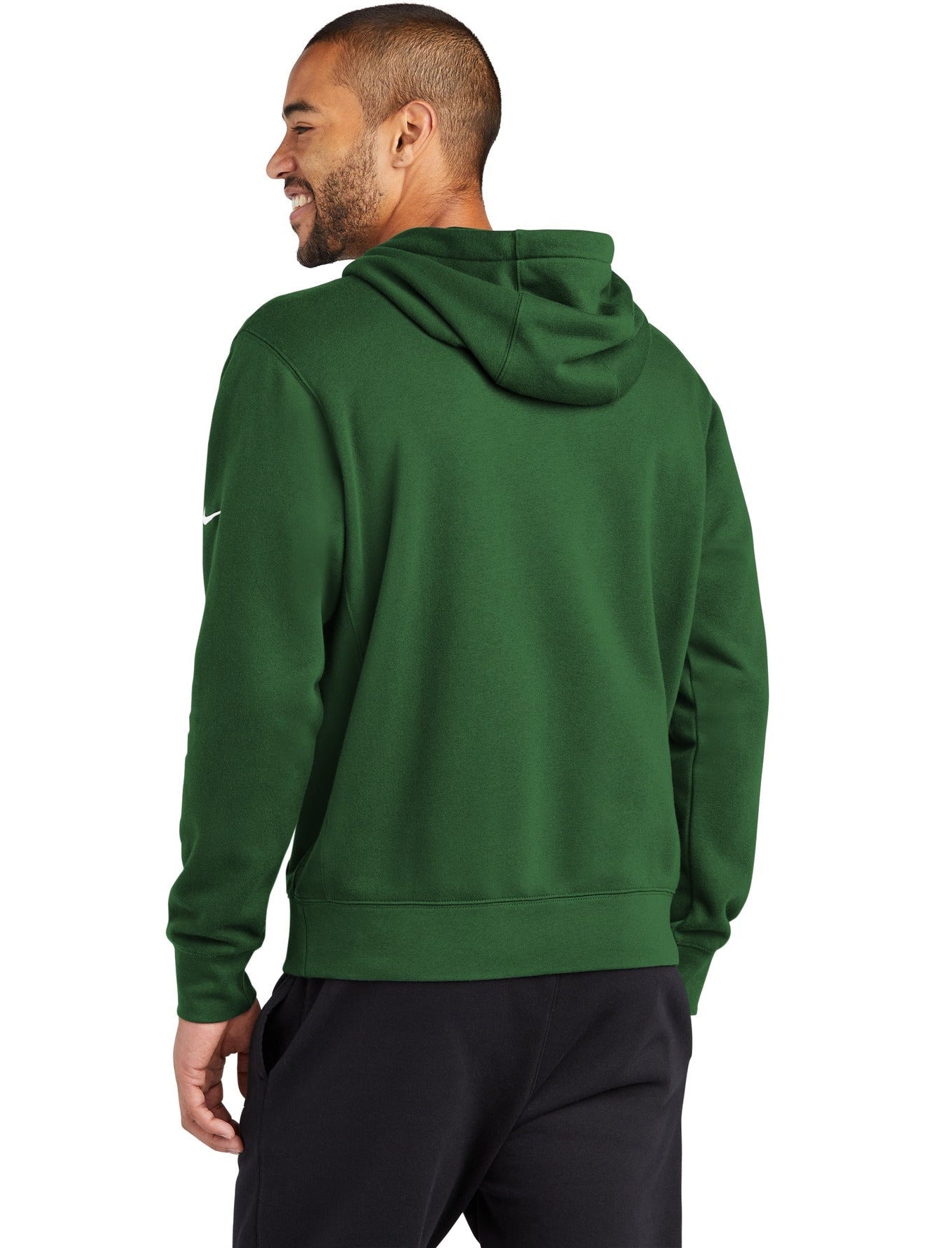 no-logo NIKE Club Fleece Sleeve Swoosh Pullover Hoodie-Regular-NIKE-Thread Logic