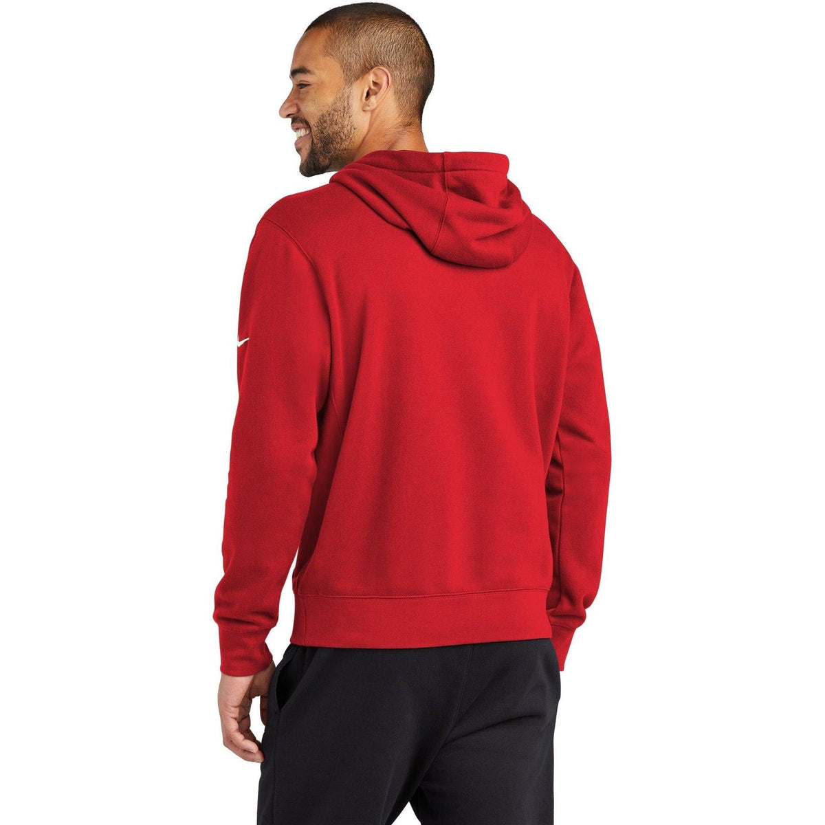 no-logo NIKE Club Fleece Sleeve Swoosh Pullover Hoodie-Regular-NIKE-Thread Logic