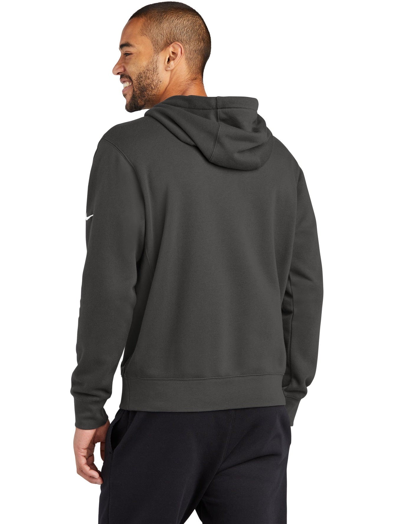 no-logo NIKE Club Fleece Sleeve Swoosh Pullover Hoodie-Regular-NIKE-Thread Logic