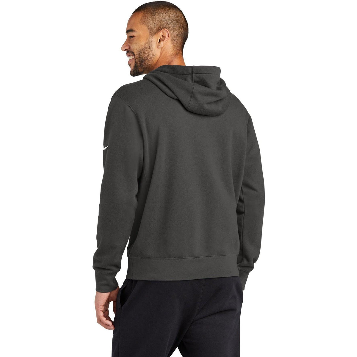 no-logo NIKE Club Fleece Sleeve Swoosh Pullover Hoodie-Regular-NIKE-Thread Logic