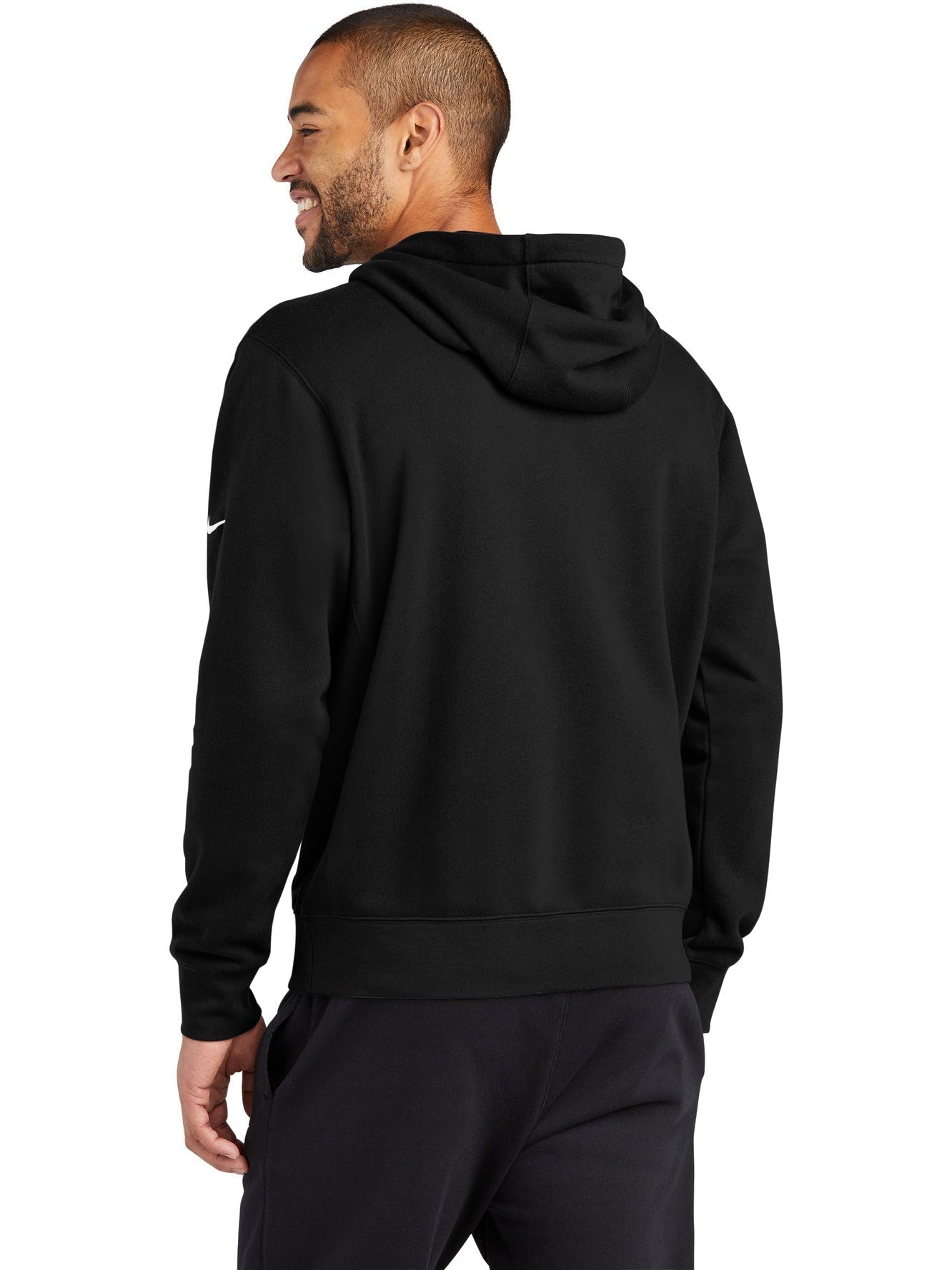 no-logo NIKE Club Fleece Sleeve Swoosh Pullover Hoodie-Regular-NIKE-Thread Logic