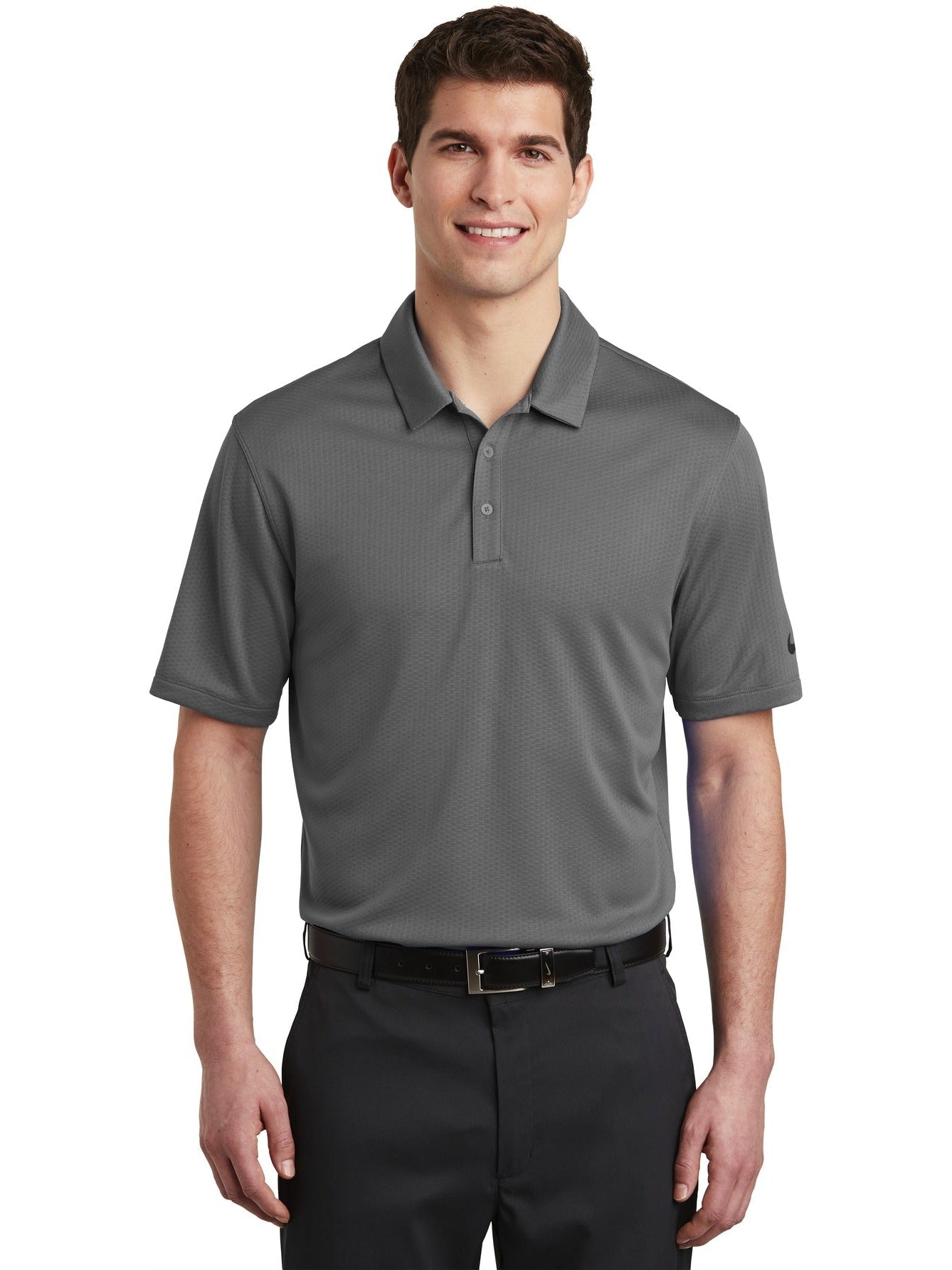 no-logo NIKE Dri-FIT Hex Textured Polo-Regular-NIKE-Thread Logic