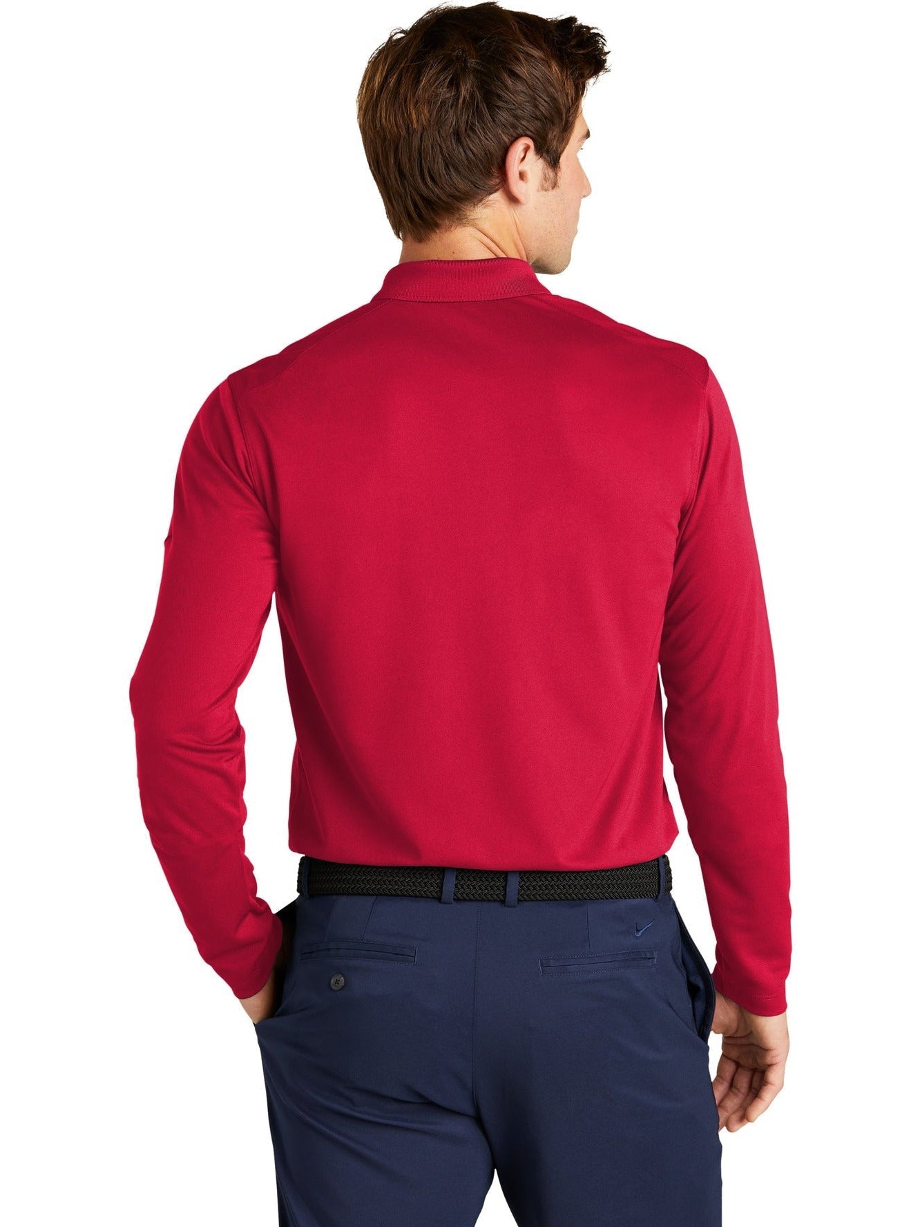 no-logo NIKE Dri-FIT Micro Pique 2.0 Long Sleeve Polo-Regular-NIKE-Thread Logic