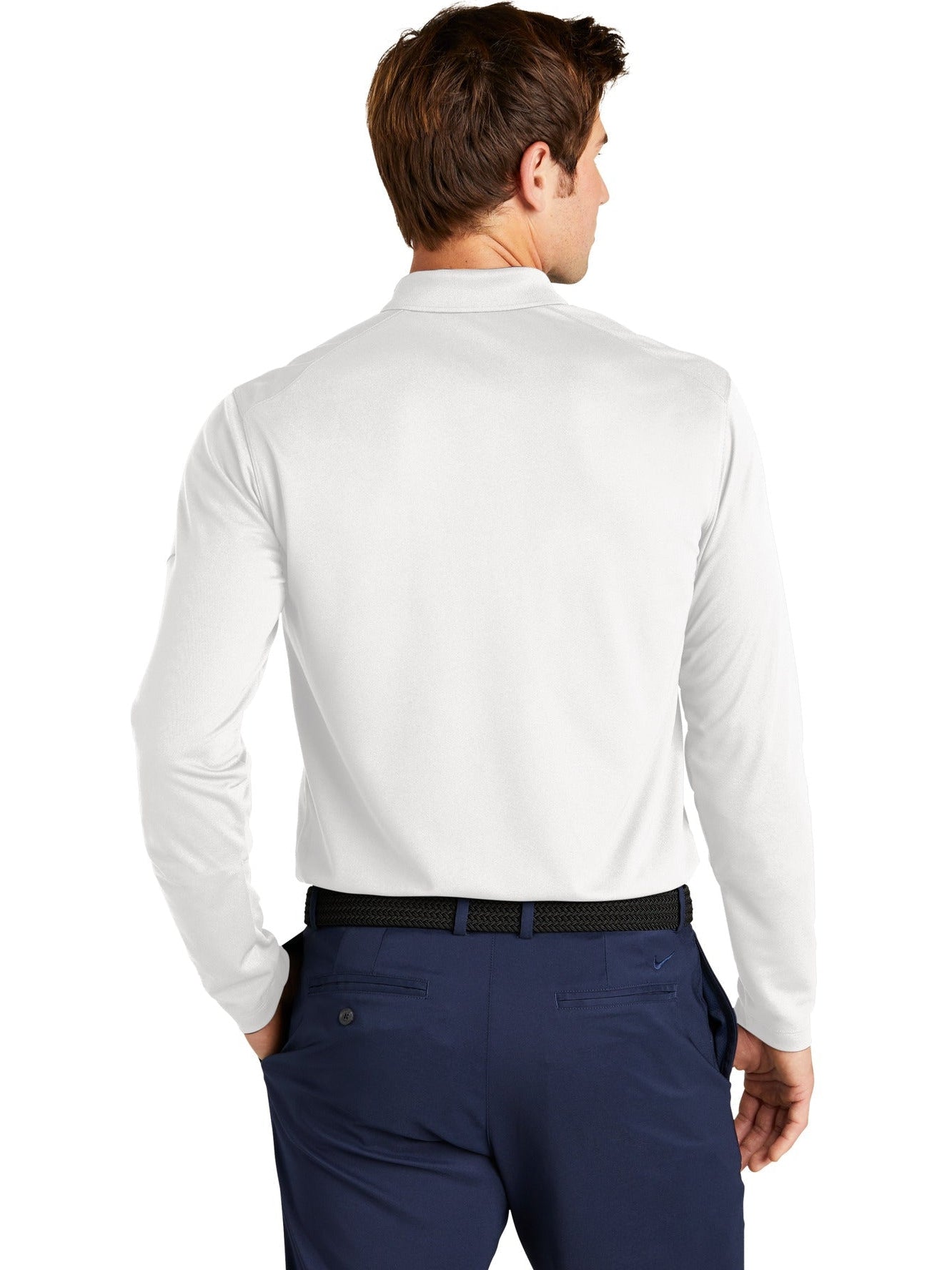 no-logo NIKE Dri-FIT Micro Pique 2.0 Long Sleeve Polo-Regular-NIKE-Thread Logic