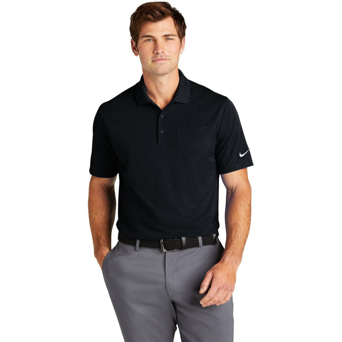 no-logo NIKE Dri-FIT Micro Pique 2.0 Pocket Polo-Regular-NIKE-Thread Logic