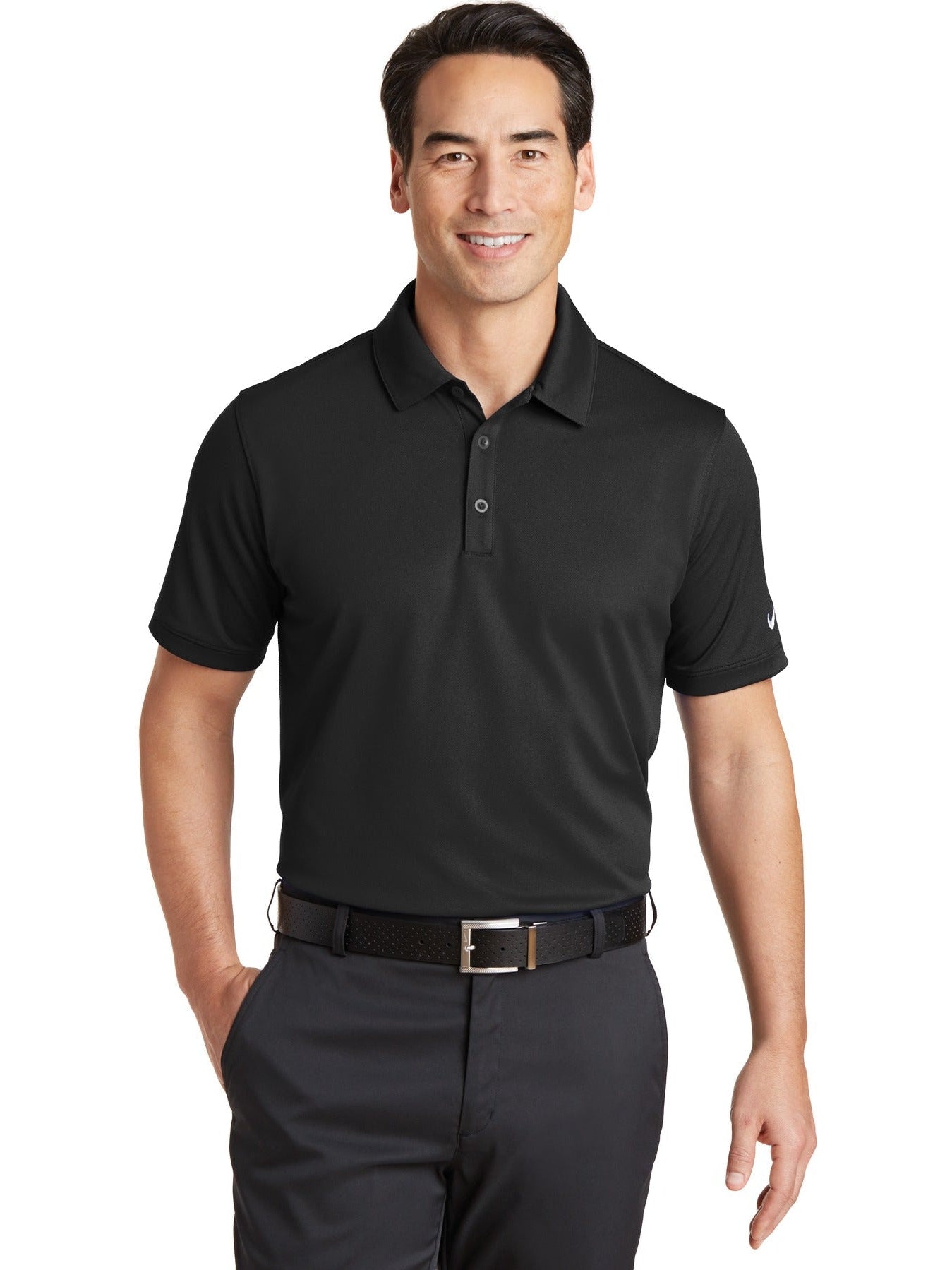 no-logo NIKE Dri-FIT Solid Icon Pique Modern Fit Polo-Regular-NIKE-Thread Logic