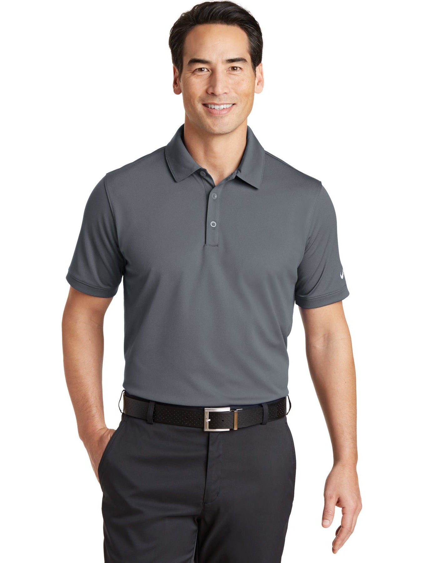 no-logo NIKE Dri-FIT Solid Icon Pique Modern Fit Polo-Regular-NIKE-Thread Logic