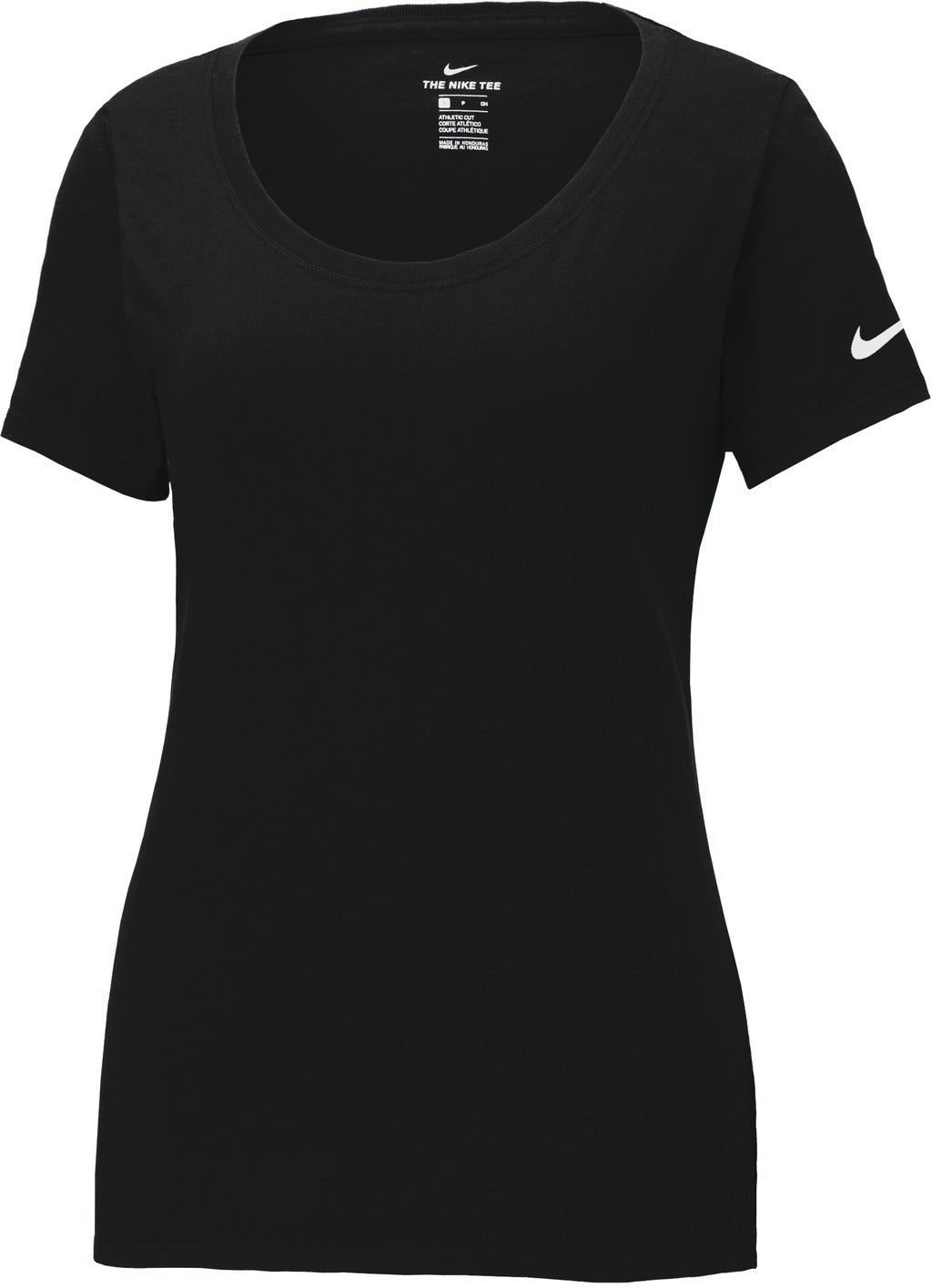 NIKE Ladies Dri-FIT Cotton/Poly Scoop Neck Tee-Regular-NIKE-Black-S-Thread Logic