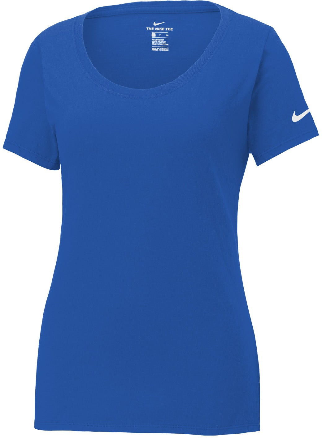 NIKE Ladies Dri-FIT Cotton/Poly Scoop Neck Tee-Regular-NIKE-Rush Blue-S-Thread Logic