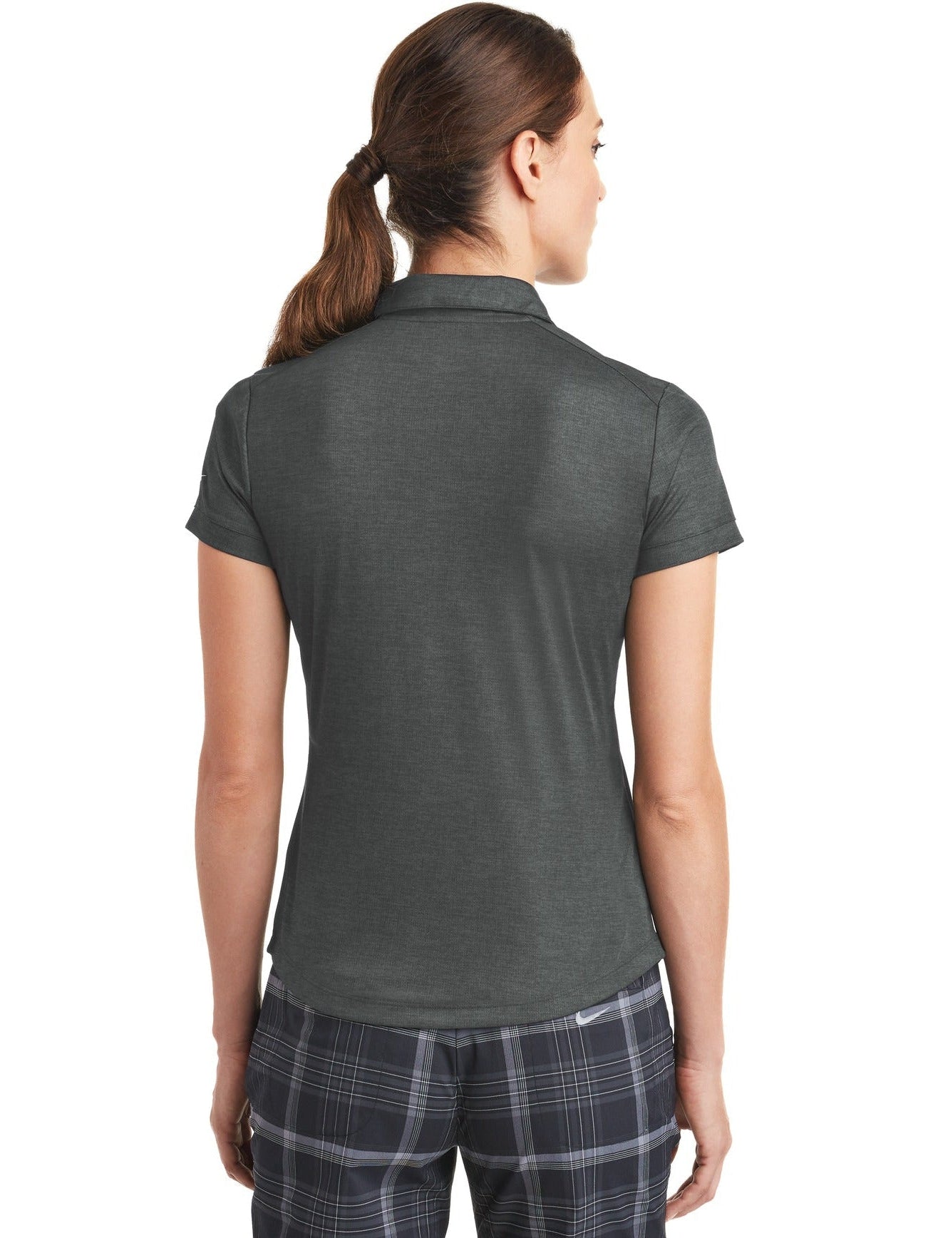 no-logo NIKE Ladies Dri-FIT Crosshatch Polo-Regular-NIKE-Thread Logic