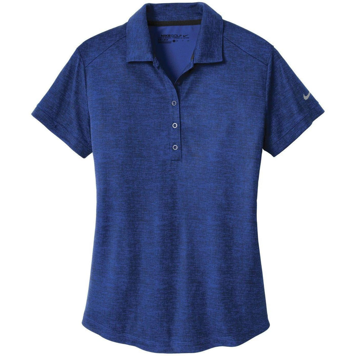 no-logo CLOSEOUT - NIKE Ladies Dri-FIT Crosshatch Polo-Active-Nike-Old Royal/Marine-S-Thread Logic