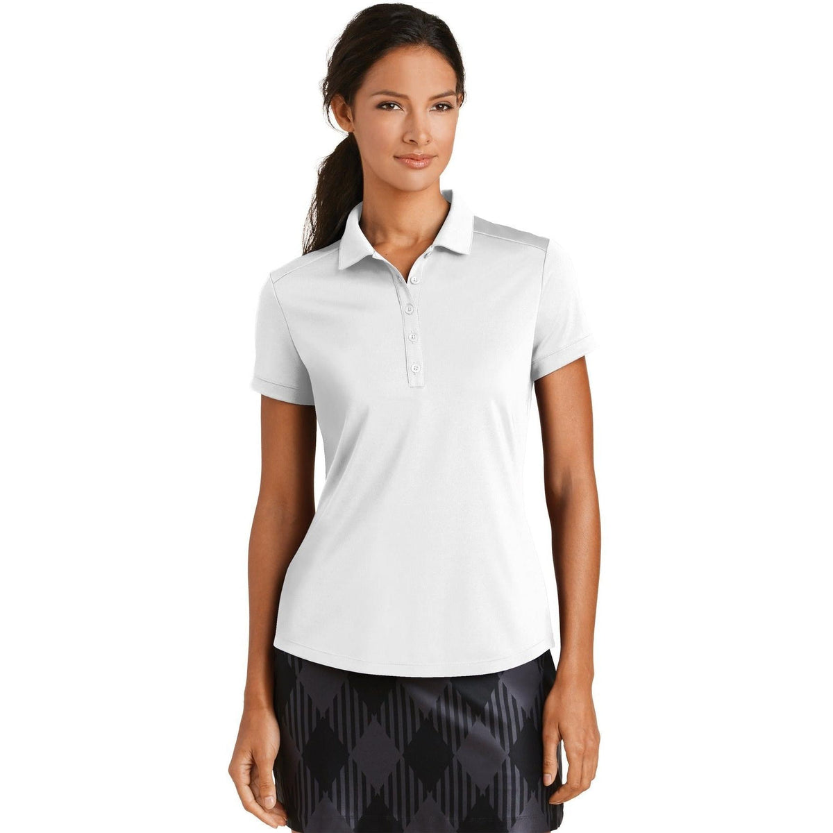 no-logo NIKE Ladies Dri-FIT Players Modern Fit Polo-Regular-NIKE-Thread Logic