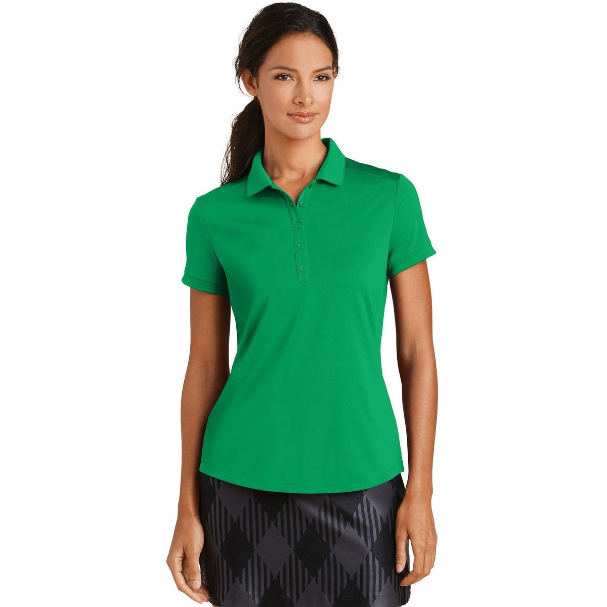 no-logo NIKE Ladies Dri-FIT Players Modern Fit Polo-Regular-NIKE-Thread Logic