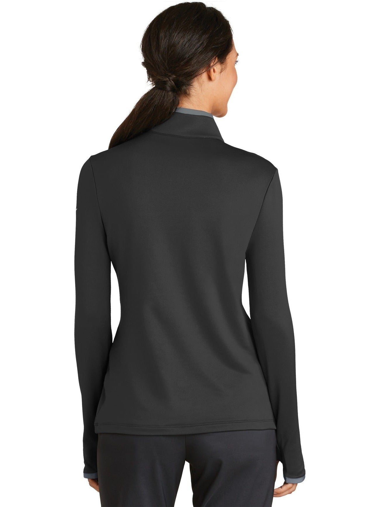 no-logo NIKE Ladies Dri-FIT Stretch 1/2-Zip Cover-Up-Regular-NIKE-Thread Logic