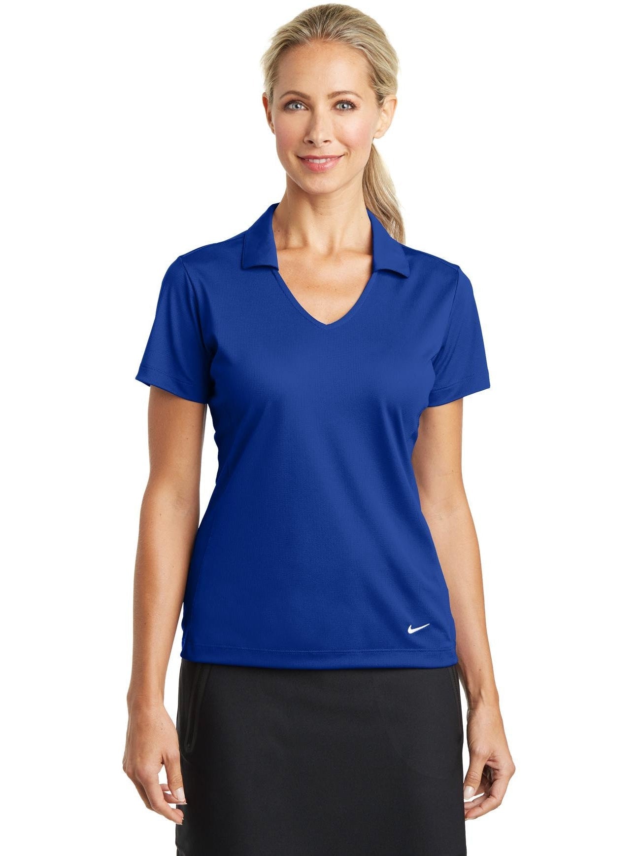 no-logo NIKE Ladies Dri-FIT Vertical Mesh Polo-Active-NIKE-Thread Logic