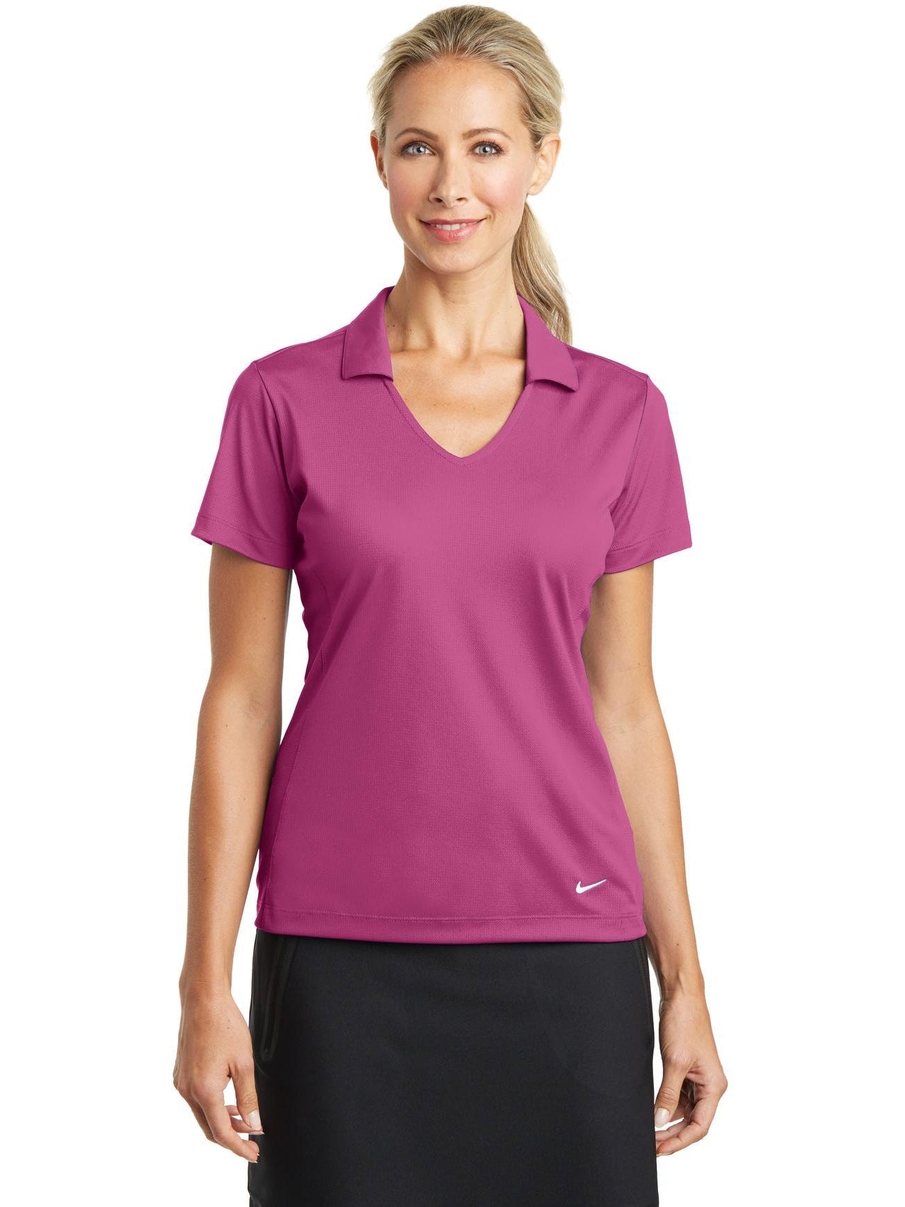 no-logo NIKE Ladies Dri-FIT Vertical Mesh Polo-Active-NIKE-Thread Logic