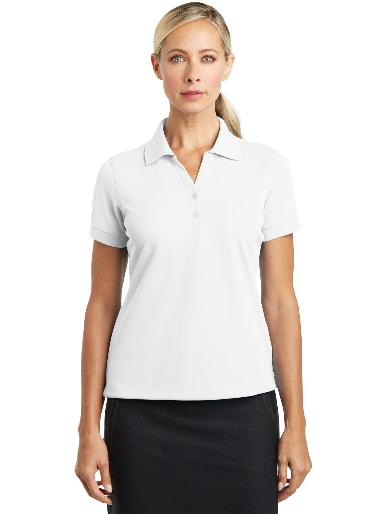 no-logo NIKE Ladies Dri-Fit Classic Polo-Regular-NIKE-Thread Logic