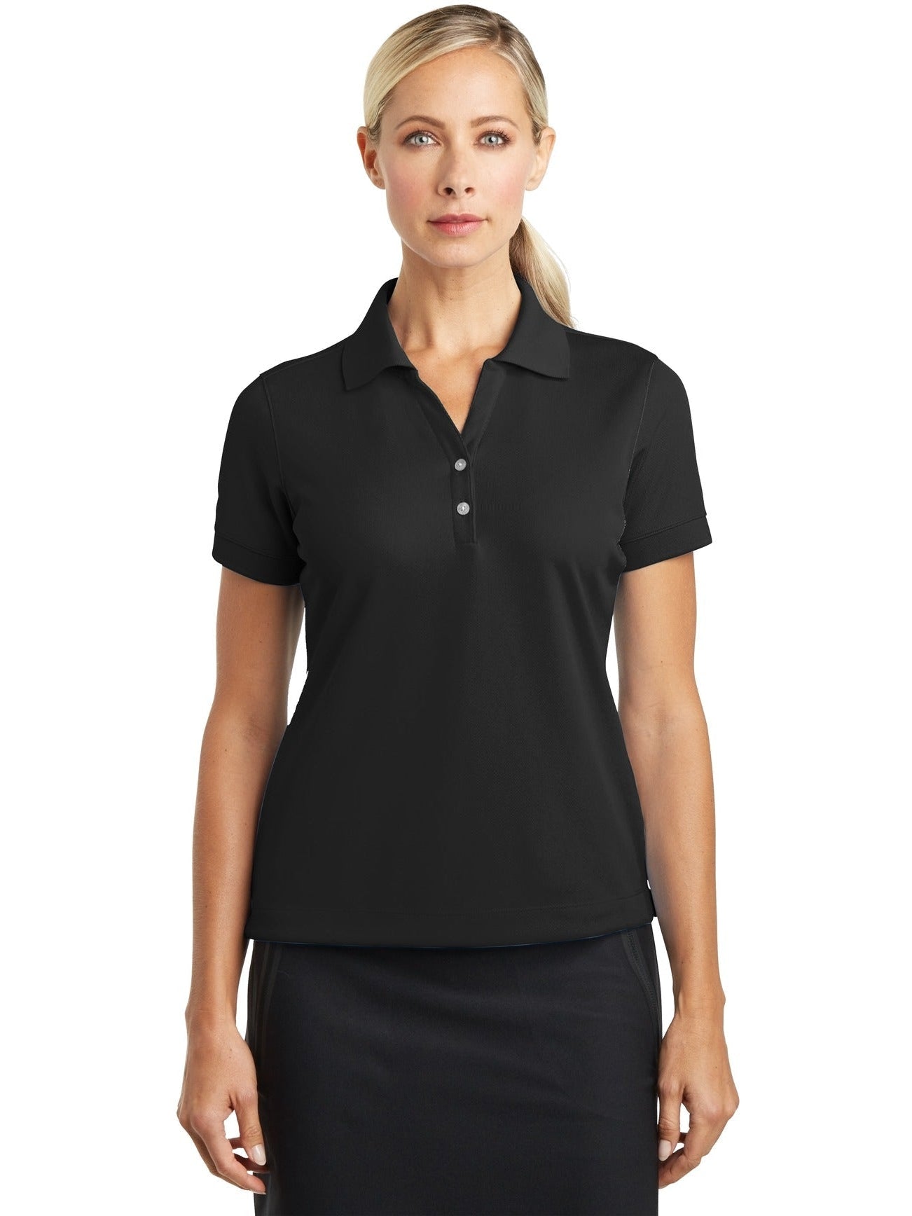 no-logo NIKE Ladies Dri-Fit Classic Polo-Regular-NIKE-Thread Logic