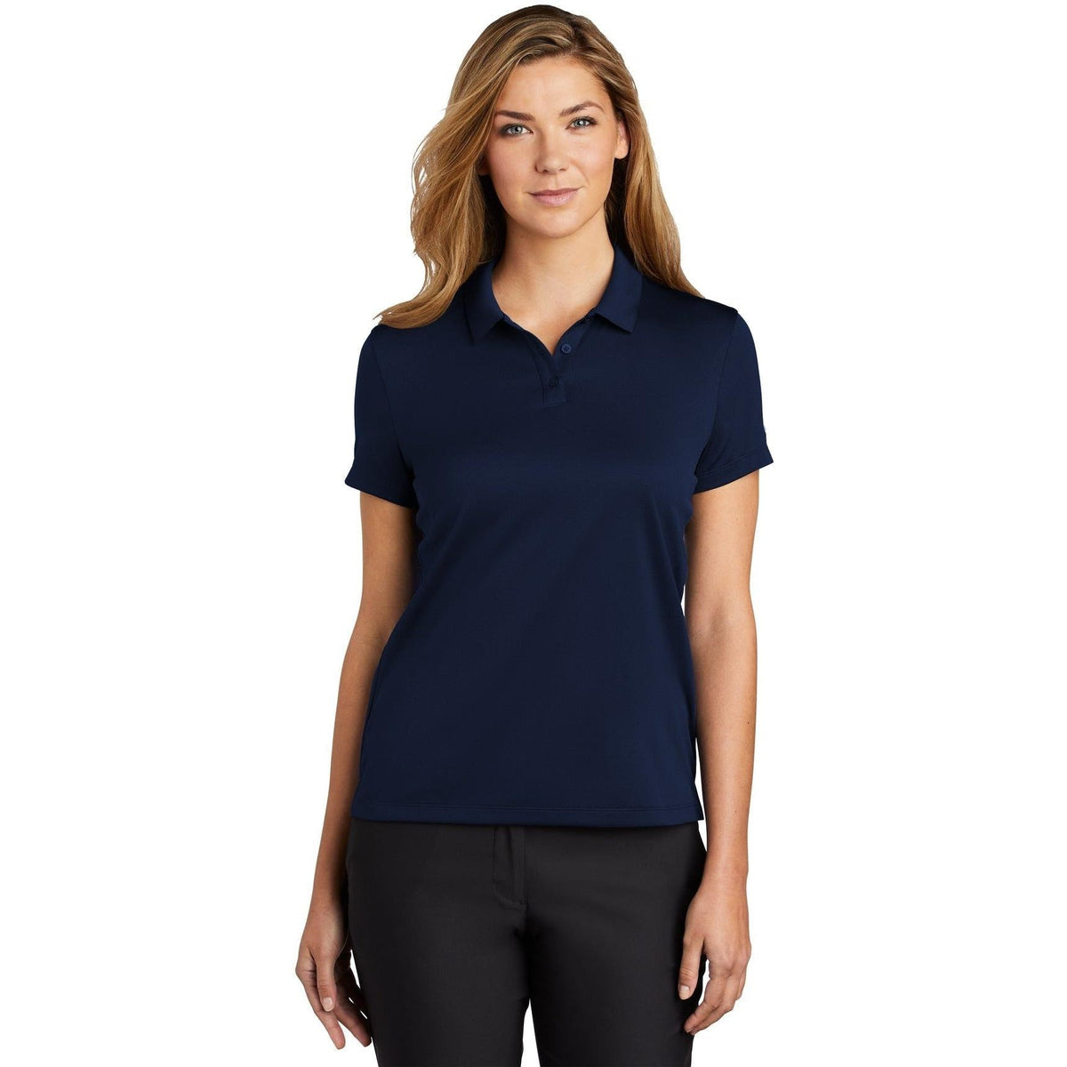 no-logo NIKE Women's Dry Essential Solid Polo-Regular-Nike-Thread Logic