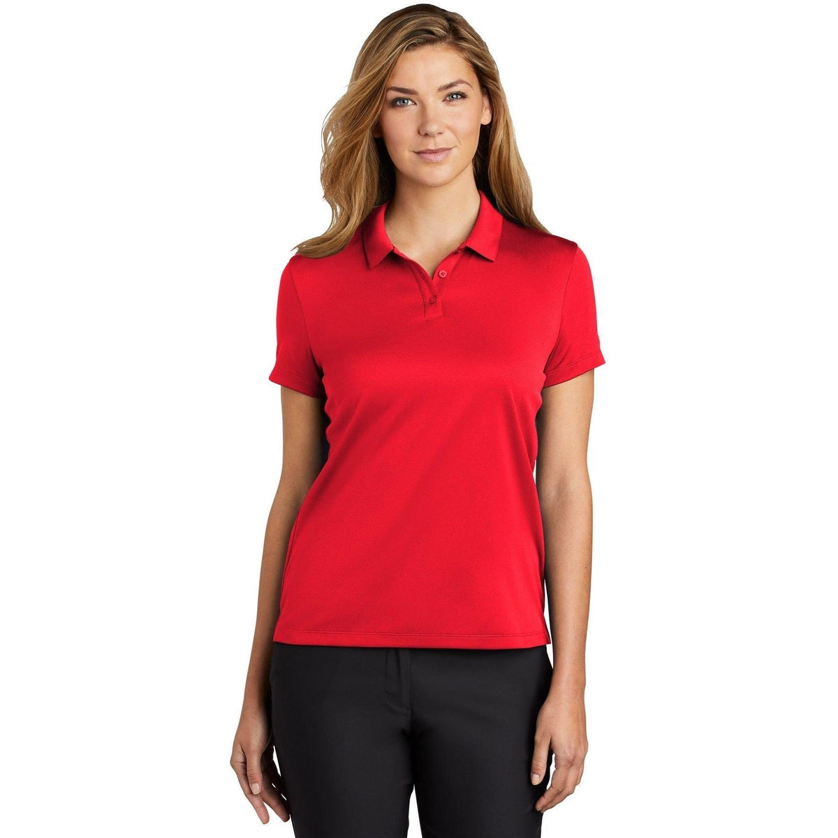 no-logo NIKE Women's Dry Essential Solid Polo-Regular-Nike-Thread Logic
