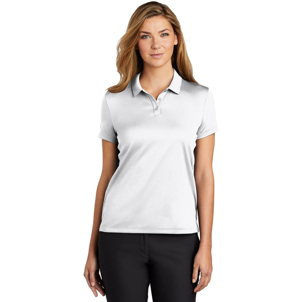 no-logo NIKE Women's Dry Essential Solid Polo-Regular-Nike-Thread Logic