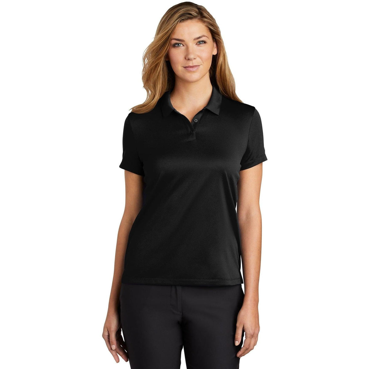 no-logo NIKE Women's Dry Essential Solid Polo-Regular-Nike-Thread Logic