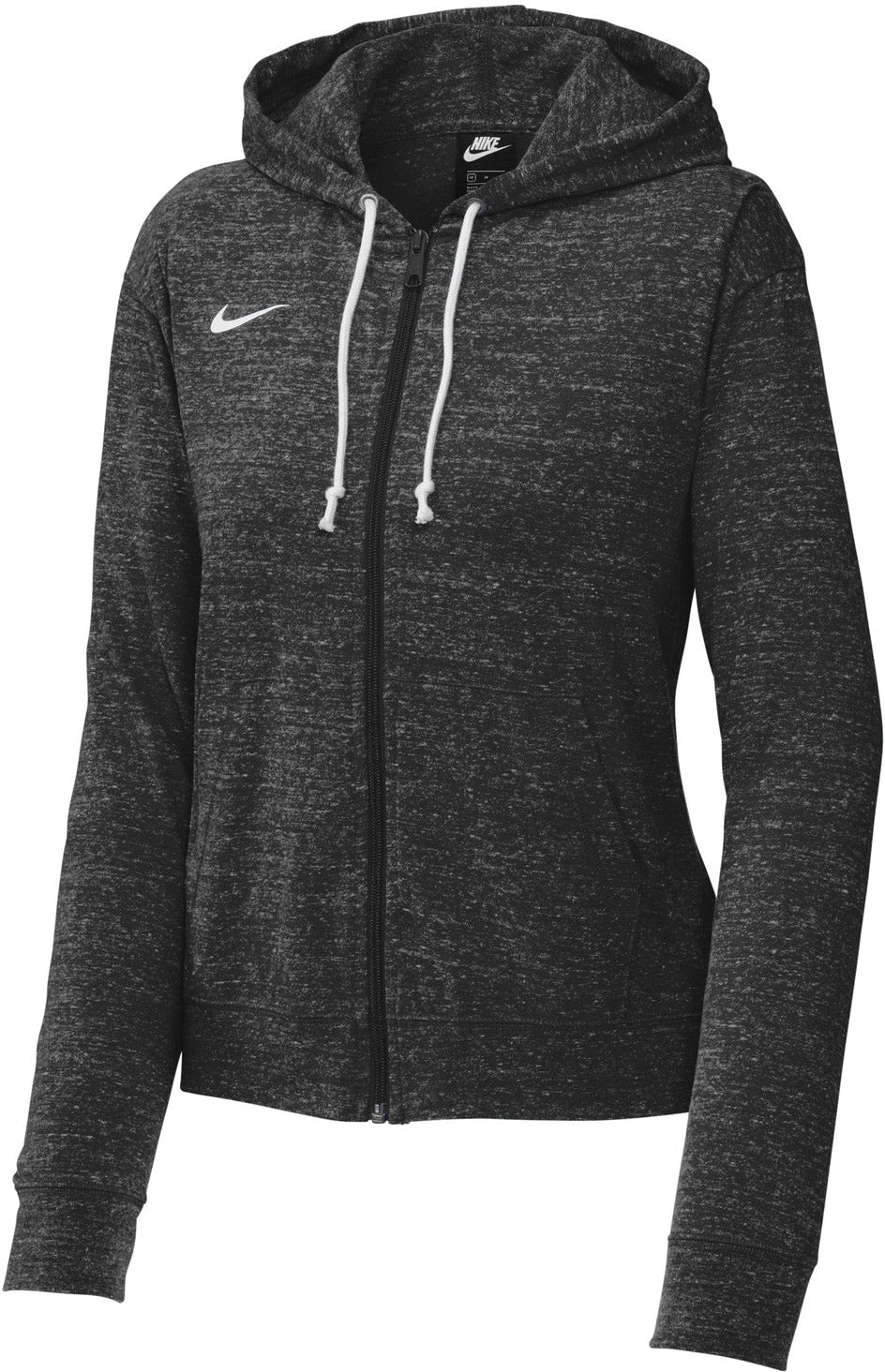 no-logo NIKE Ladies Gym Vintage Full-Zip Hoodie-Regular-NIKE-Team Black-S-Thread Logic