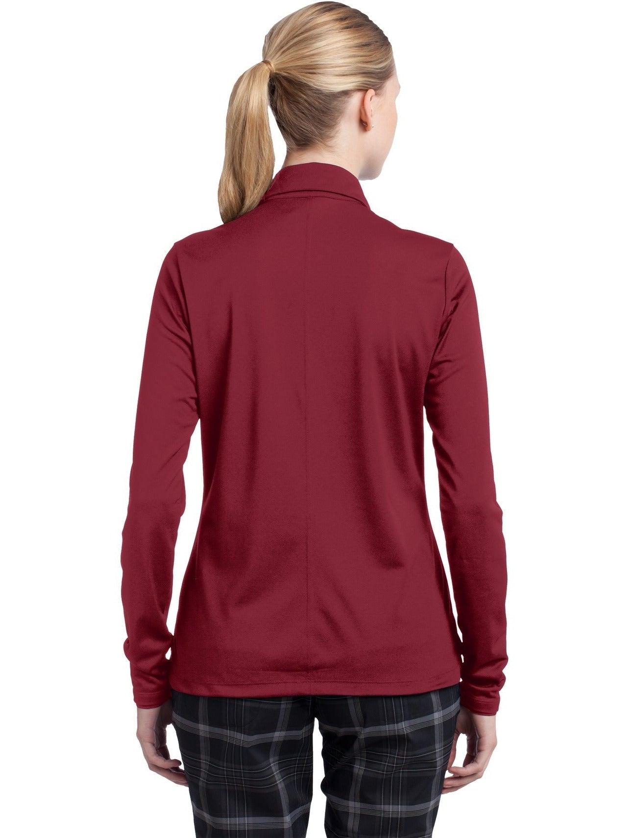 no-logo NIKE Ladies Long Sleeve Dri-FIT Stretch Tech Polo-Regular-NIKE-Thread Logic