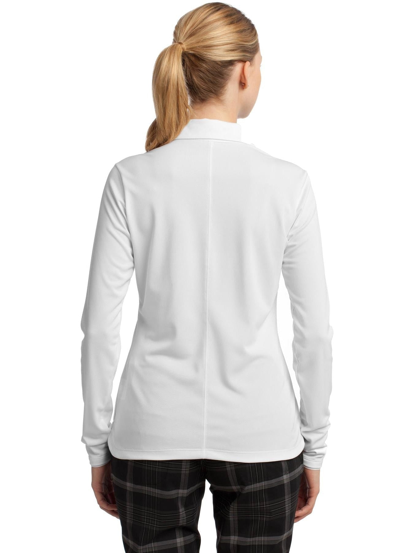 no-logo NIKE Ladies Long Sleeve Dri-FIT Stretch Tech Polo-Regular-NIKE-Thread Logic
