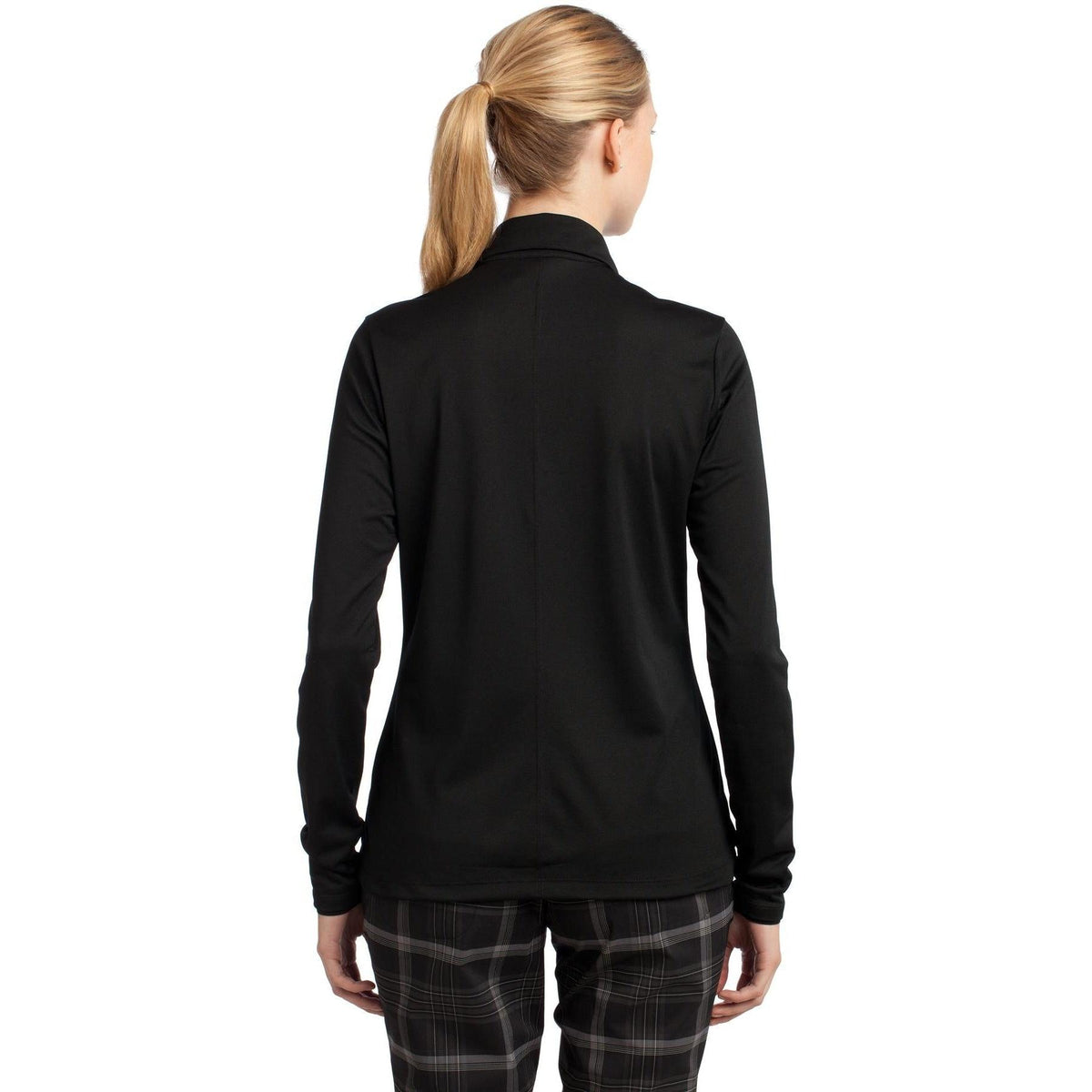 no-logo NIKE Women's Long Sleeve Dri-FIT Stretch Tech Polo-Polos-Nike-Thread Logic