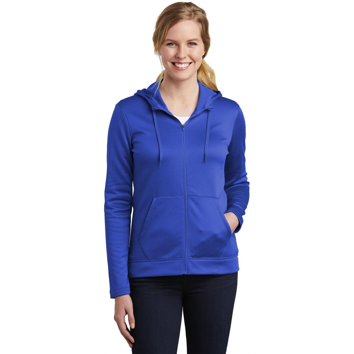no-logo NIKE Women's Therma-FIT Full-Zip Fleece Hoodie-Full Zips-Nike-Thread Logic